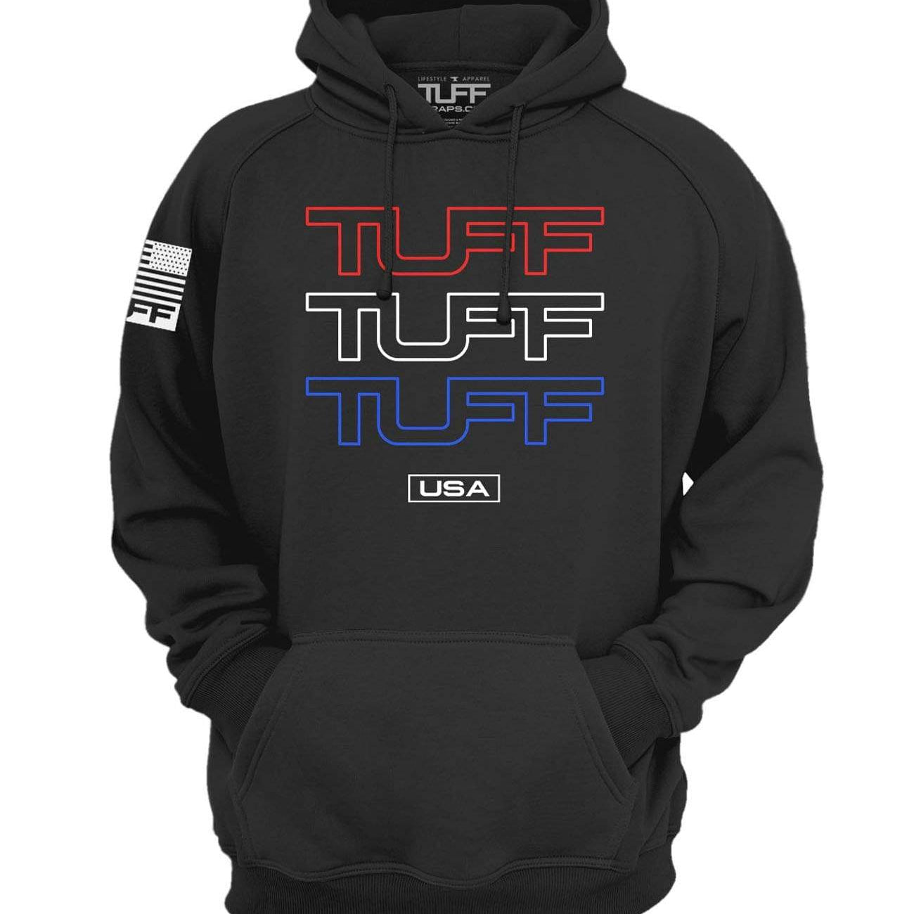 Triple TUFF USA Hooded Sweatshirt XS / Black TuffWraps.com