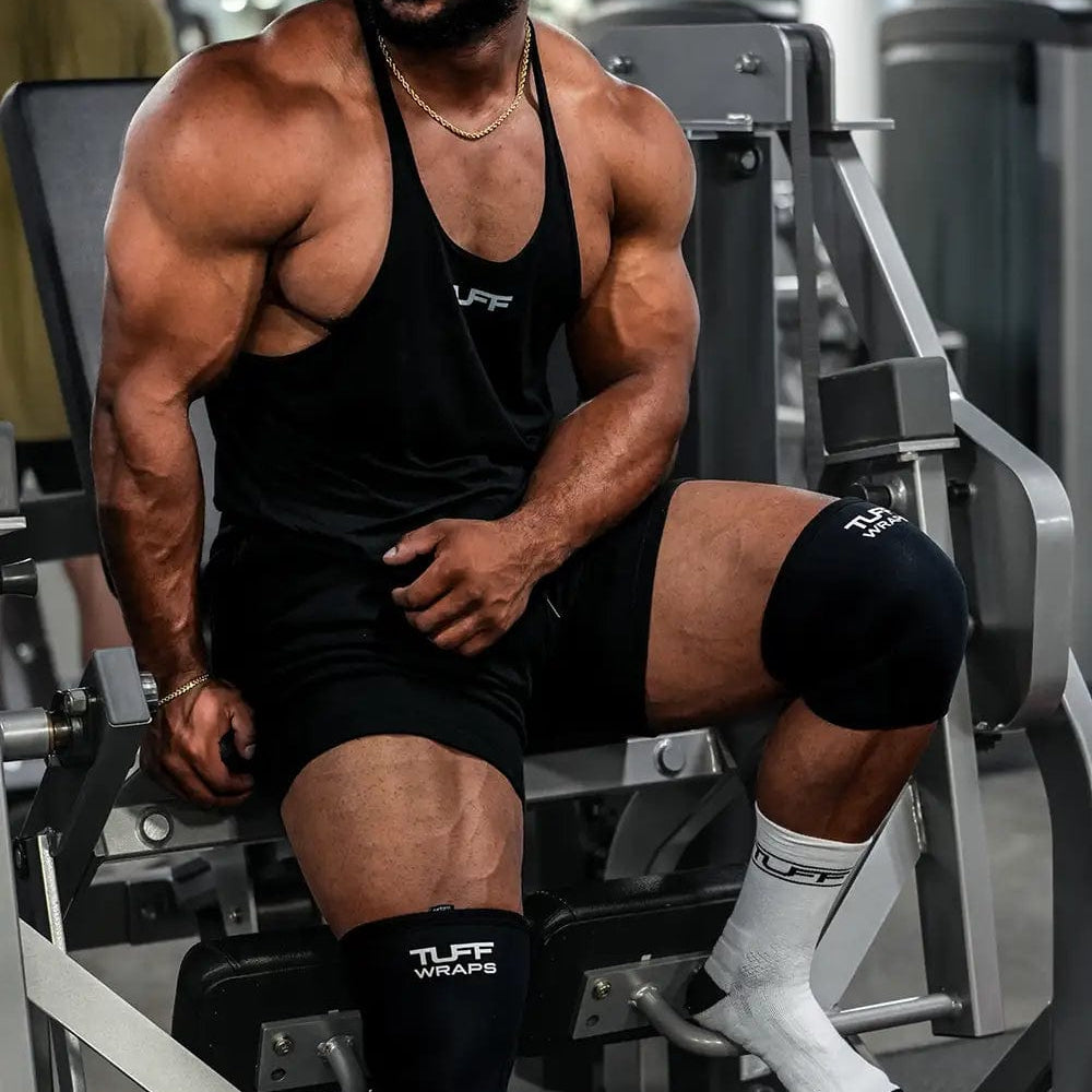 TUFF 7mm Competition Knee Sleeves (All Black) TuffWraps.com
