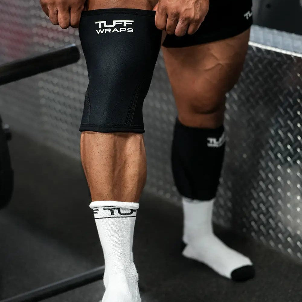 TUFF 7mm Competition Knee Sleeves (All Black) TuffWraps.com