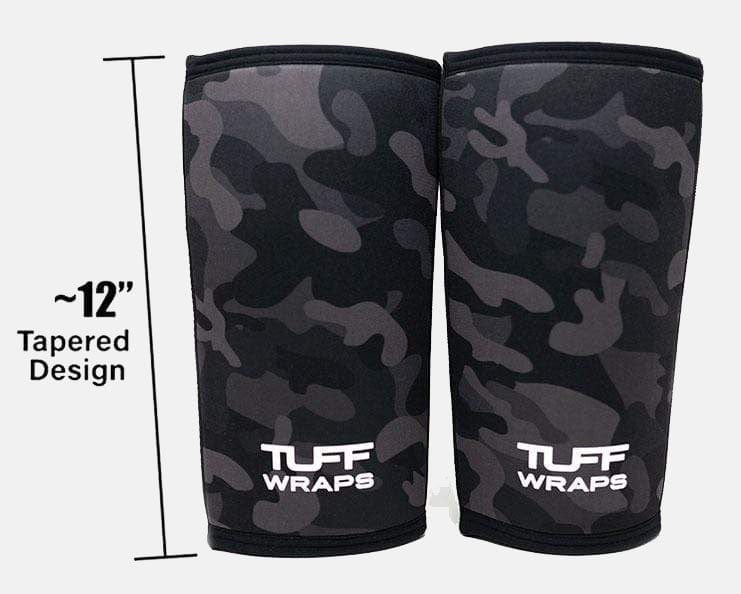 TUFF 7mm Competition Knee Sleeves (Black Camo) TuffWraps.com
