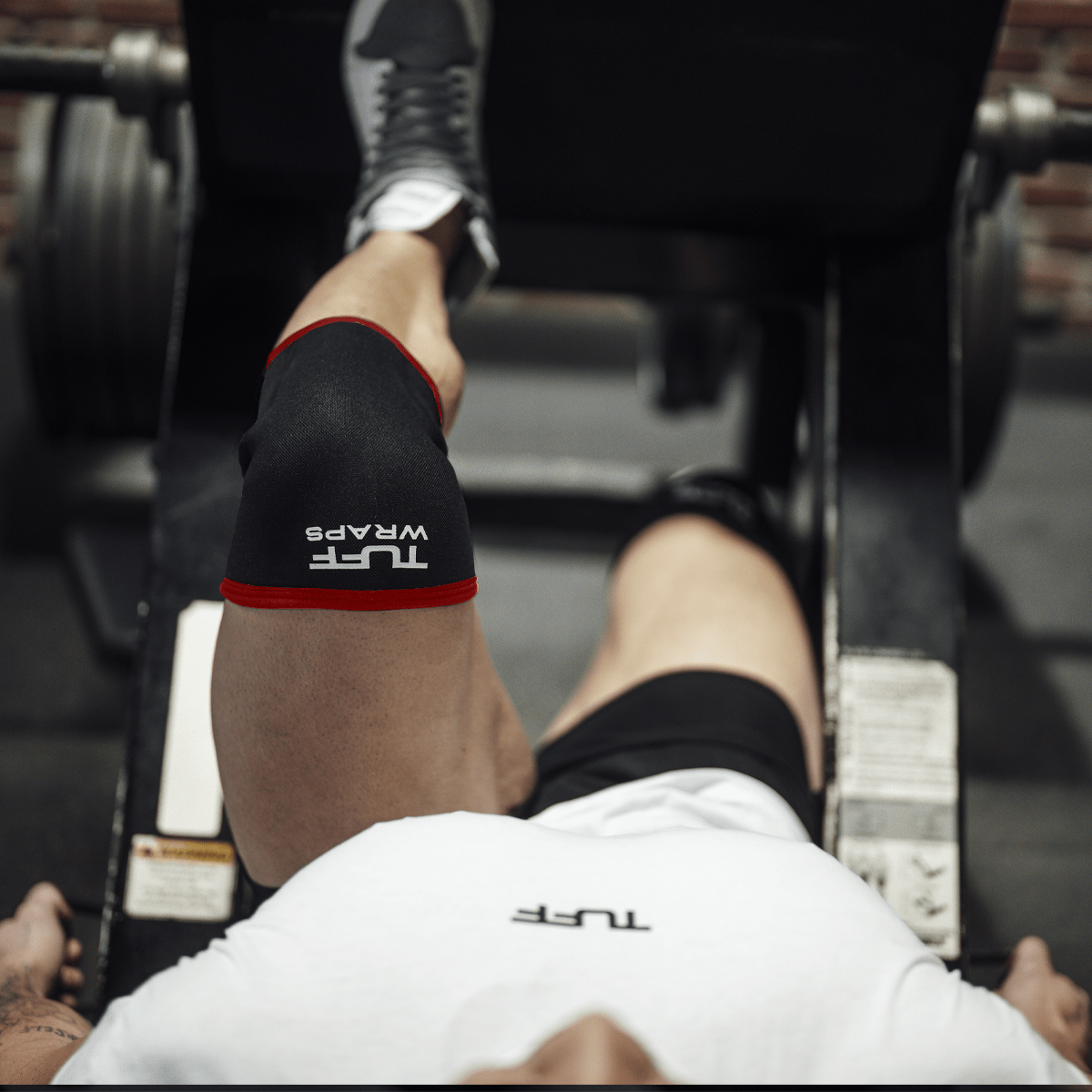 TUFF 7mm X-Training Knee Sleeves (Black/Red) TuffWraps.com