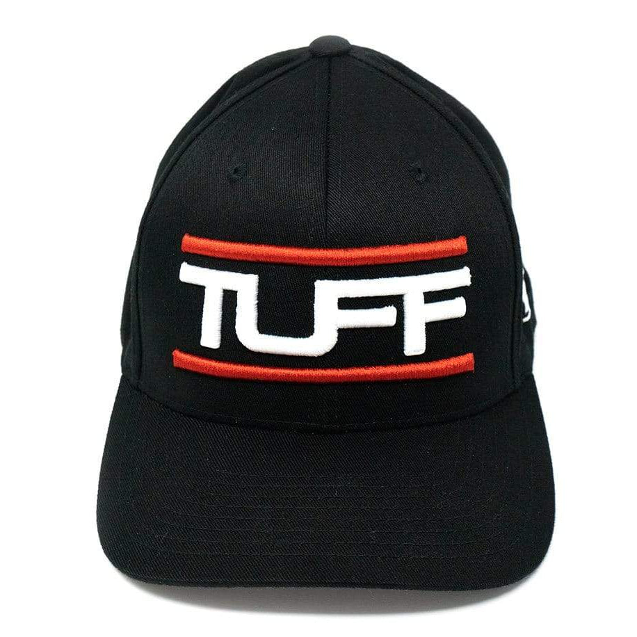 TUFF Bar'd Black/White Flexfit Hat TuffWraps.com