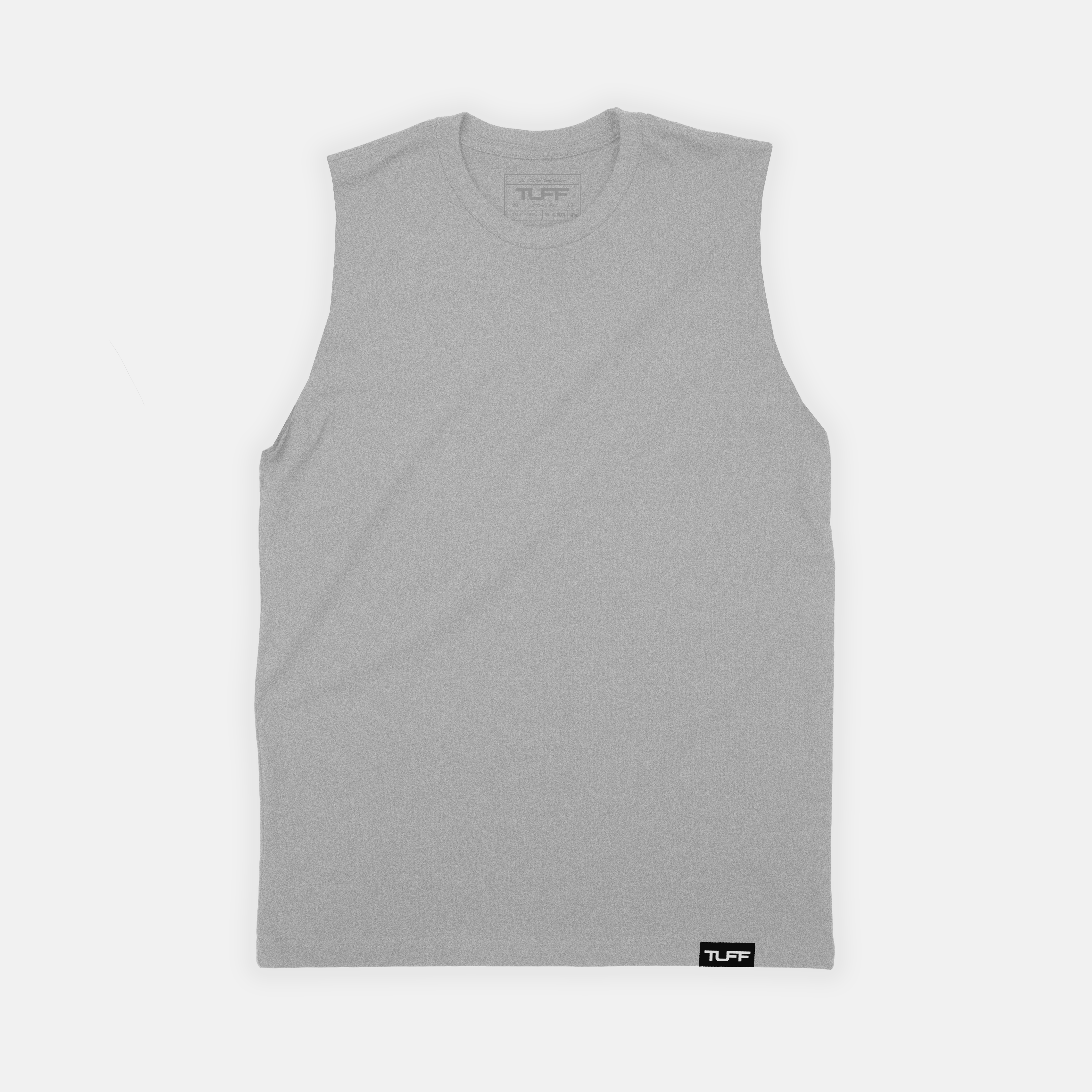 TUFF Basic Raw Edge Muscle Tank Heather Gray / S TUFF