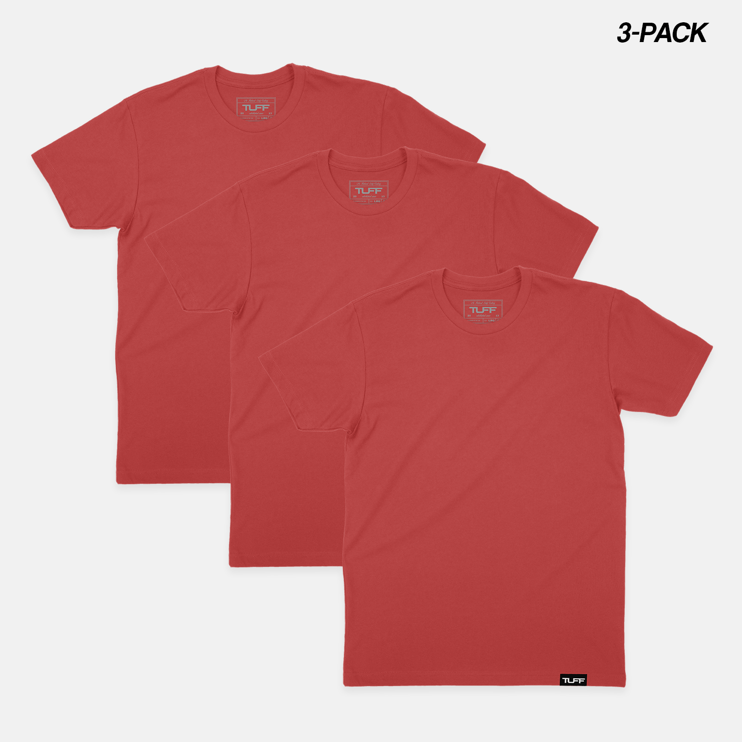 TUFF Basic Tee Bundle  (3-Pack) Vintage Red / S TUFF