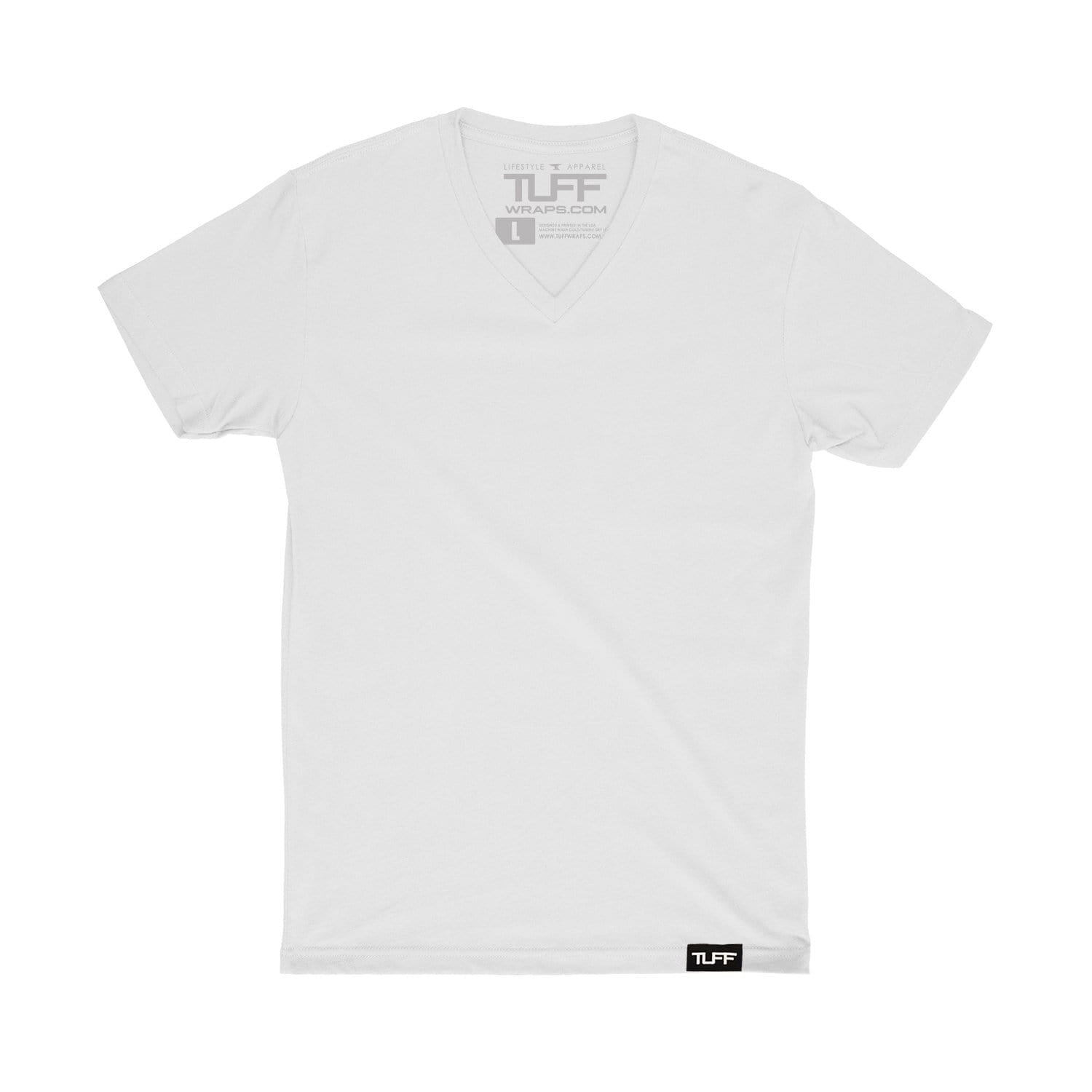 TUFF Basic V-Neck Tee S / White TuffWraps.com