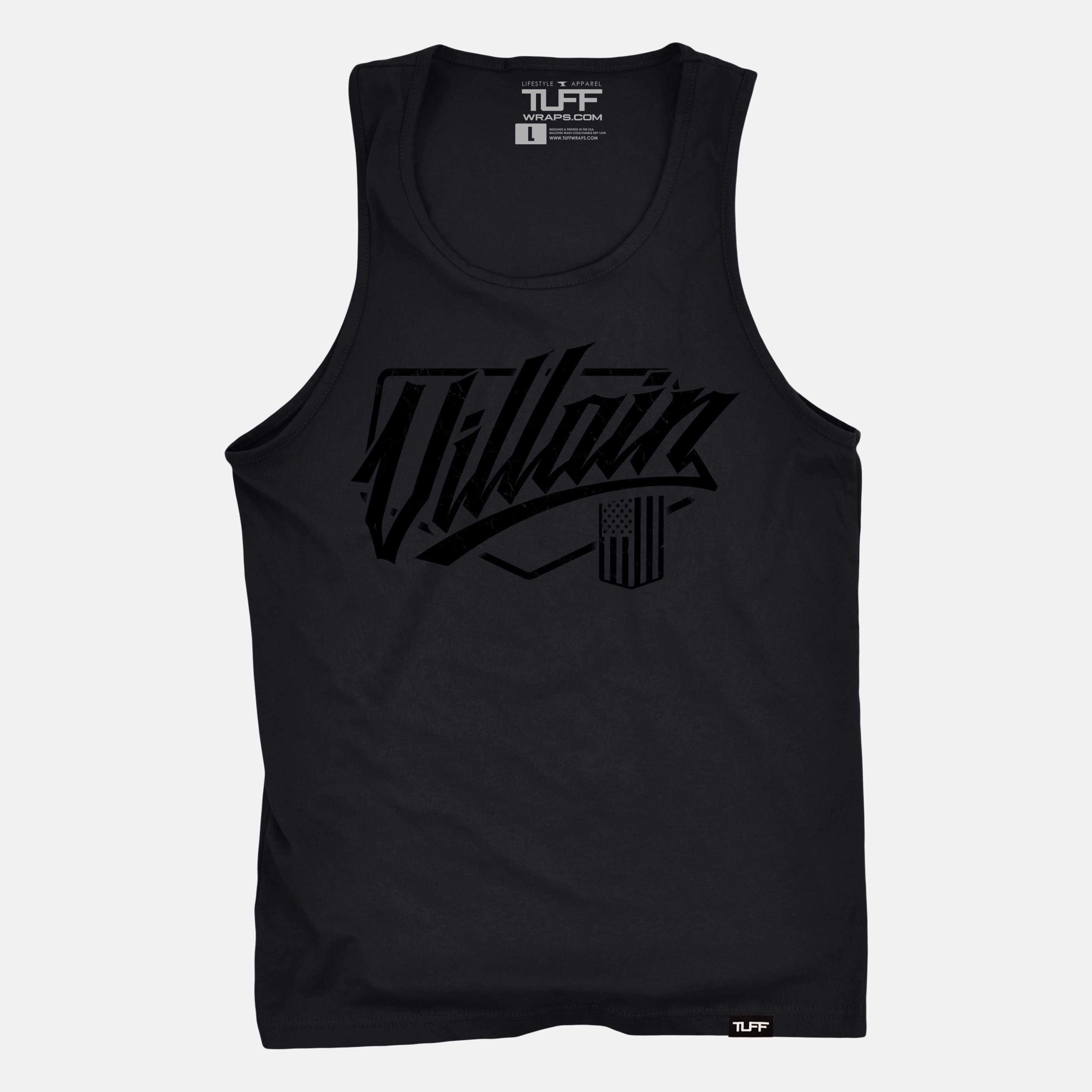 TUFF Blackout Villain Script Tank Black / S TuffWraps.com