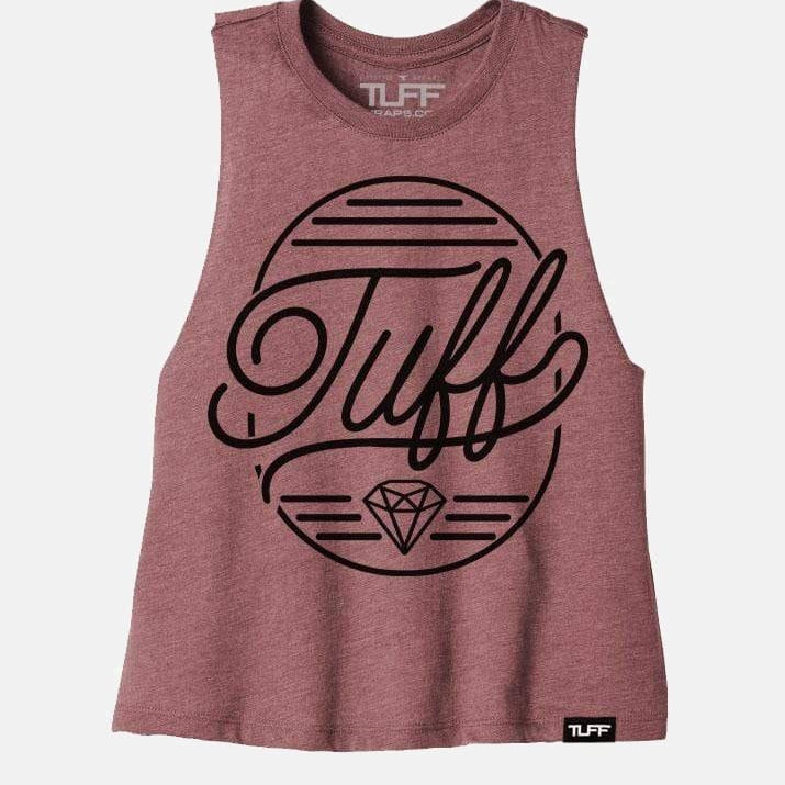 TUFF Diamond Racerback Crop Top S / Rose TuffWraps.com