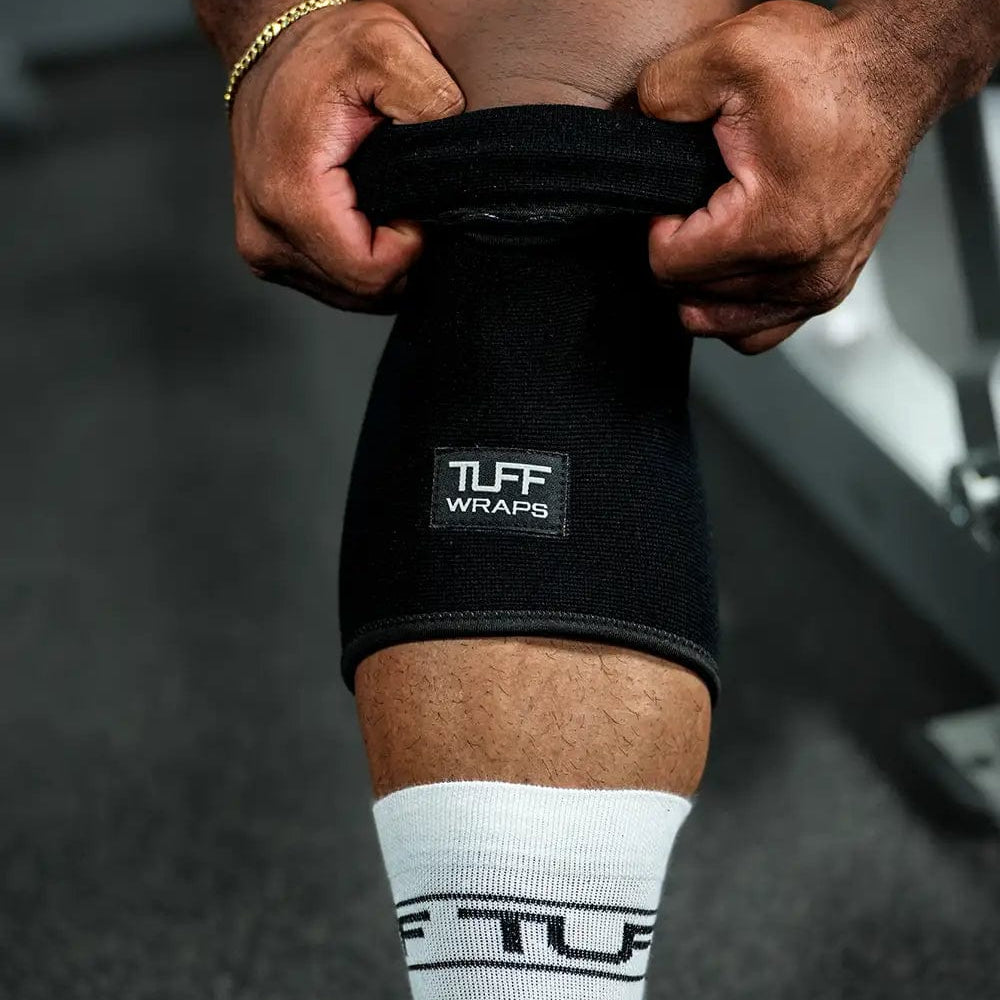 TUFF Double Ply Knee Sleeves All Black (pair) TuffWraps.com