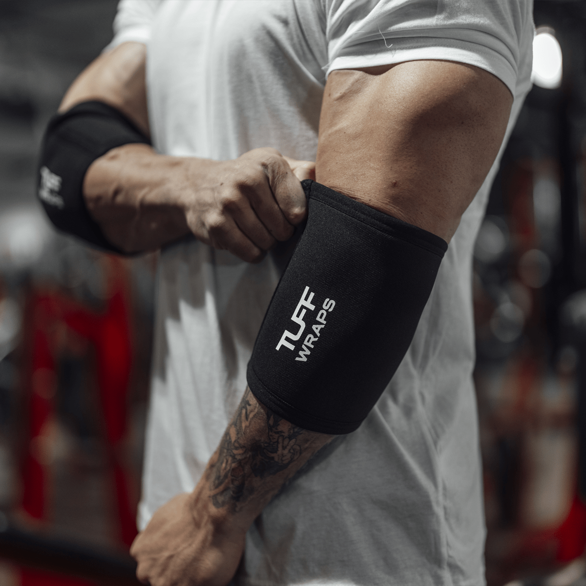 TUFF Elbow Sleeves 5mm All Black (pair) TuffWraps.com