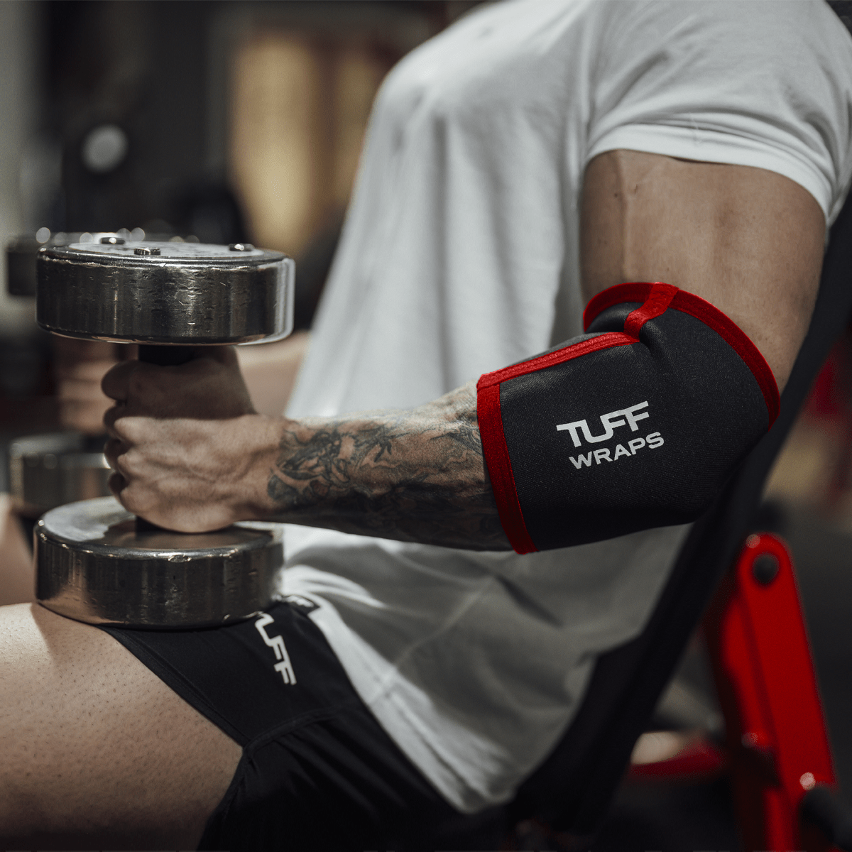 TUFF Elbow Sleeves 5mm Black/Red TuffWraps.com
