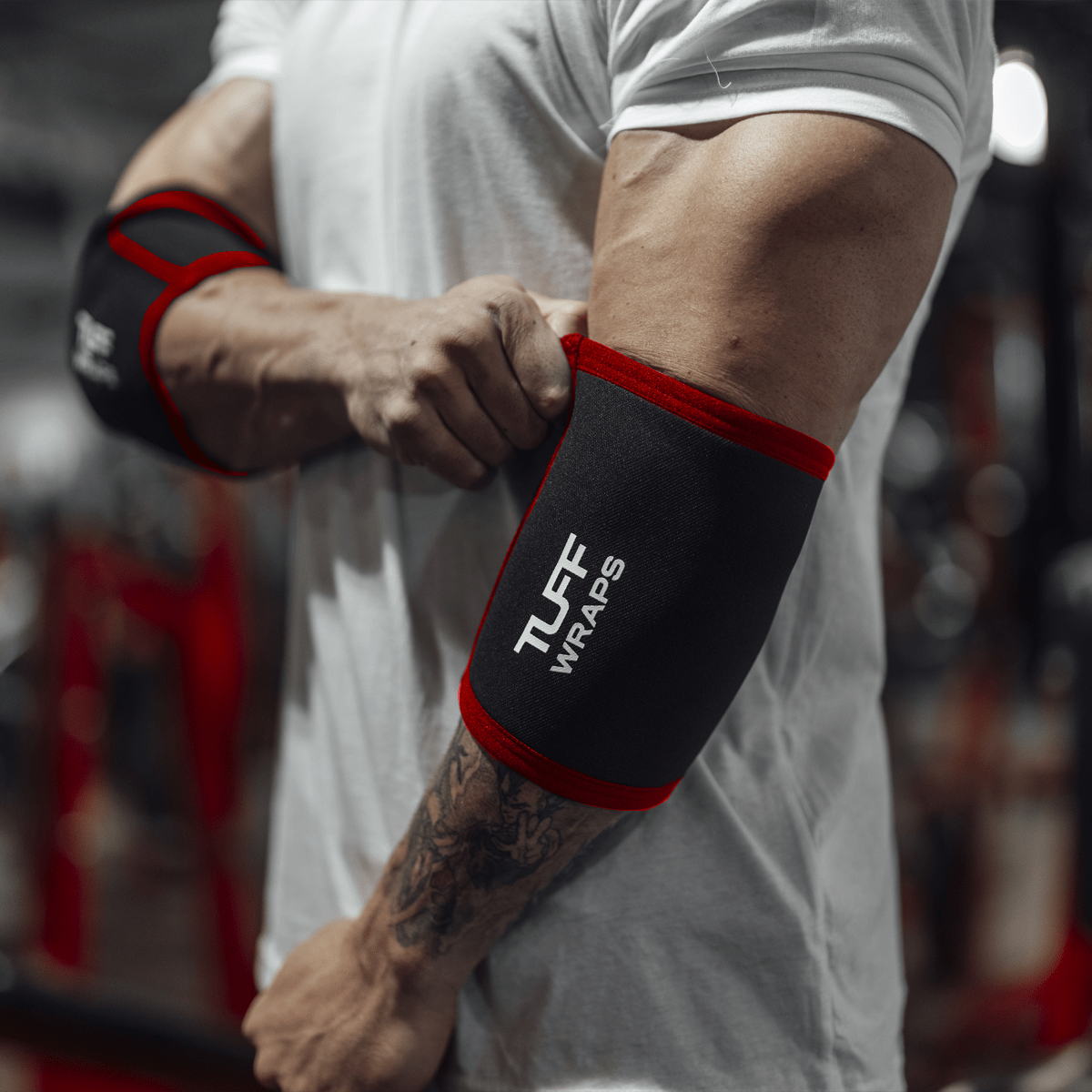 TUFF Elbow Sleeves 5mm Black/Red TuffWraps.com