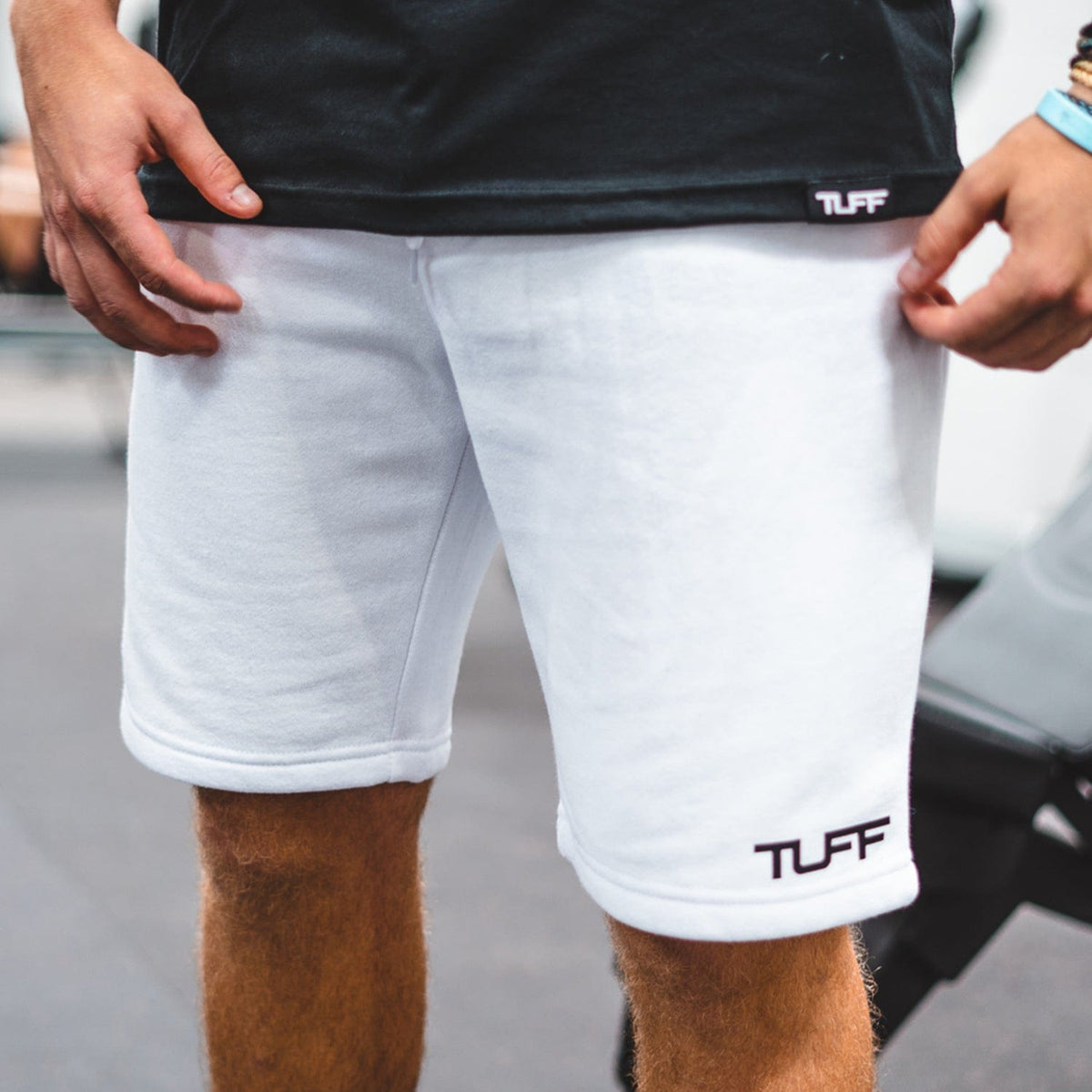 TUFF Essentials Tapered Fleece Shorts XS / White TuffWraps.com