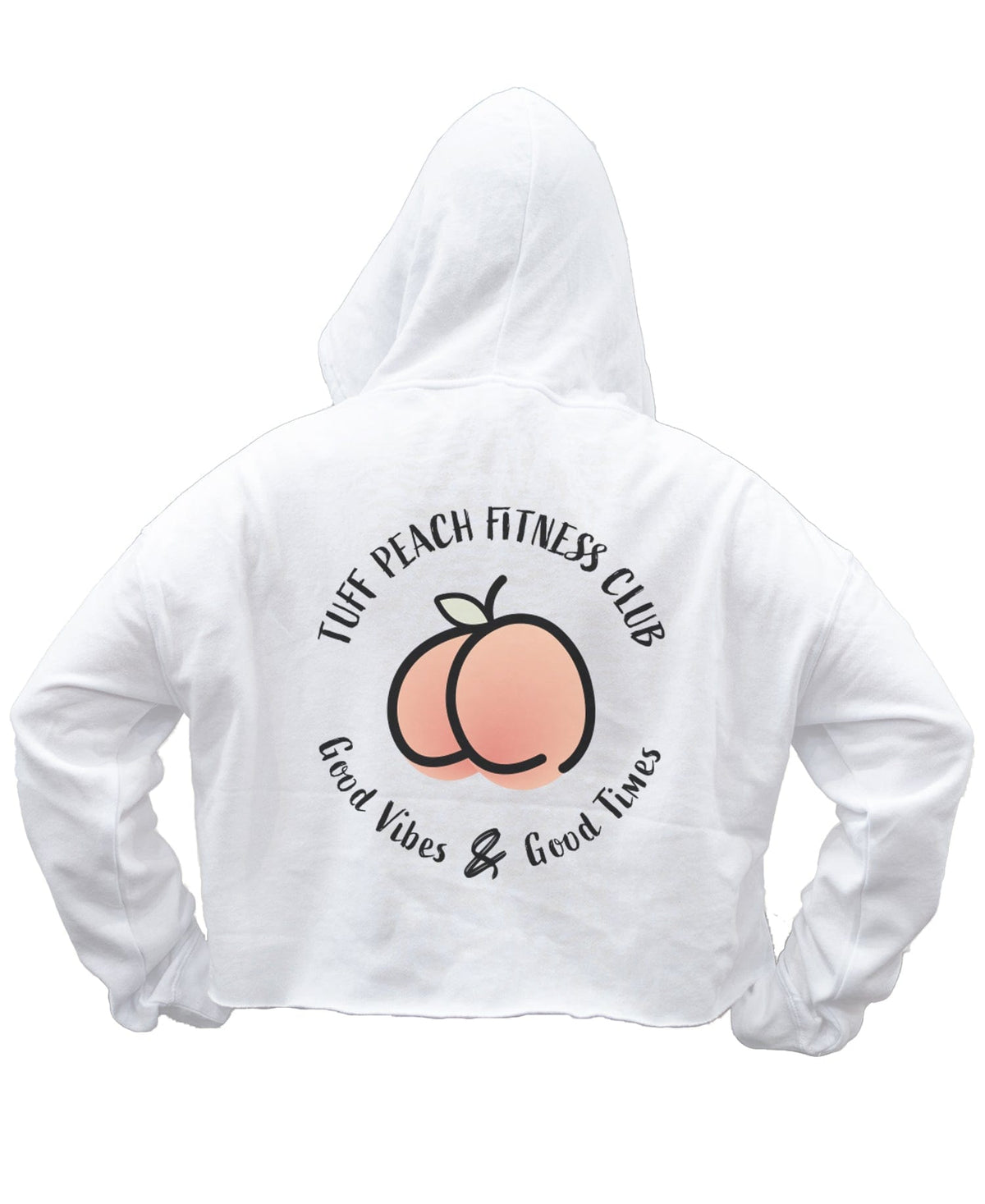TUFF Peach Fitness Club Hooded Cropped Fleece TuffWraps.com