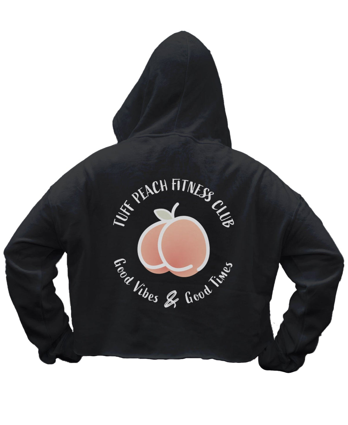 TUFF Peach Fitness Club Hooded Cropped Fleece TuffWraps.com