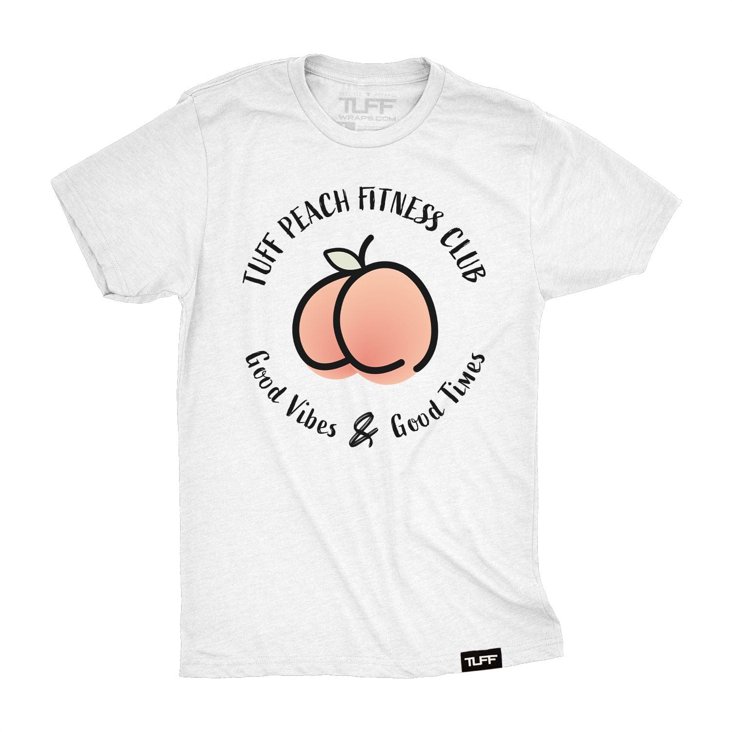 TUFF Peach Fitness Club Tee S / White TuffWraps.com
