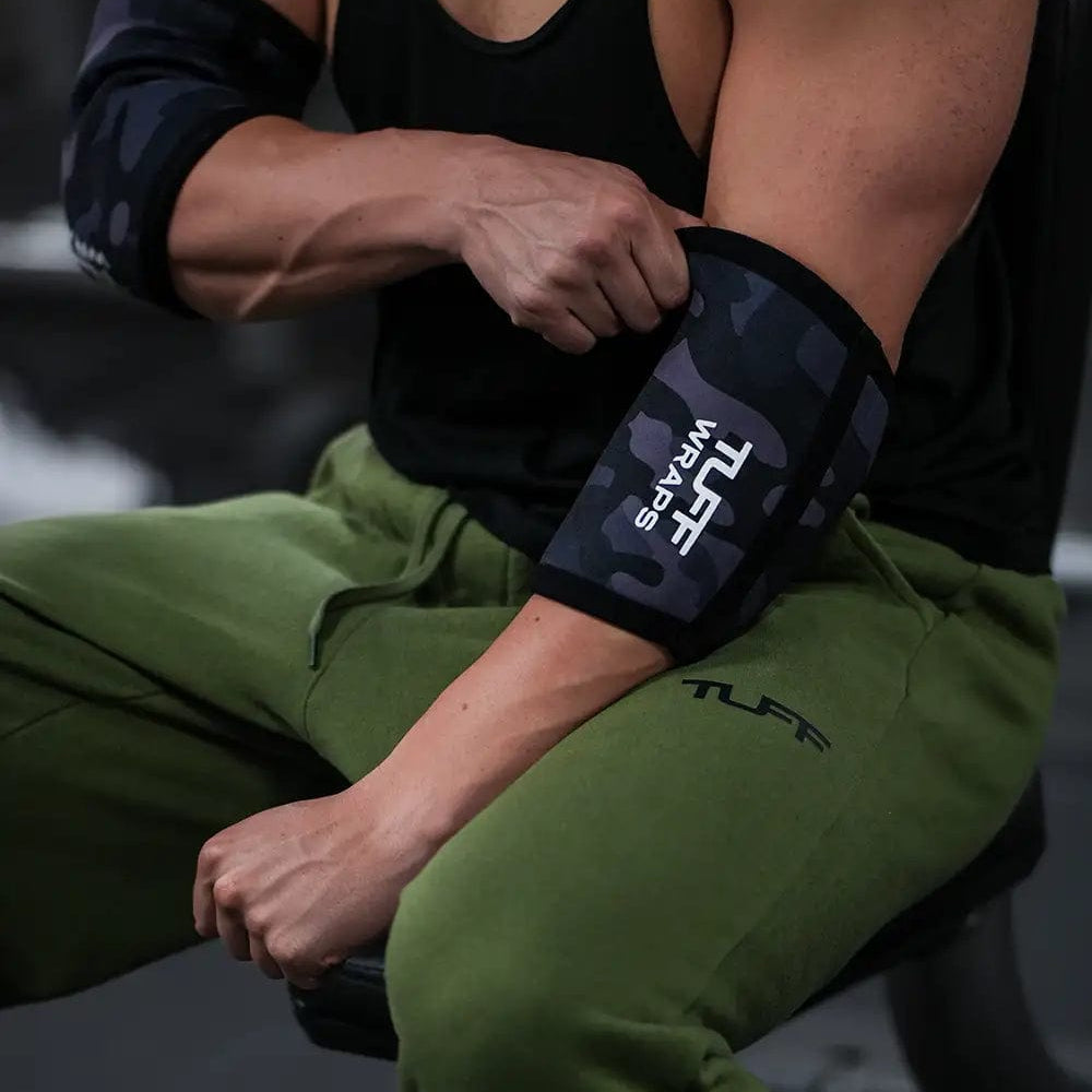 TUFF Power Elbow Sleeves (Black Camo) TuffWraps.com