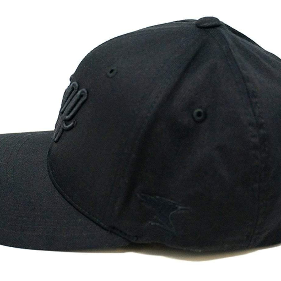 TUFF Script All Black Flexfit Hat TuffWraps.com
