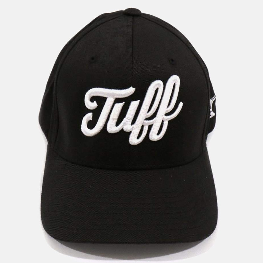 TUFF Script Black Flexfit Hat XS (6 5/8" - 7 1/8") / Black TuffWraps.com