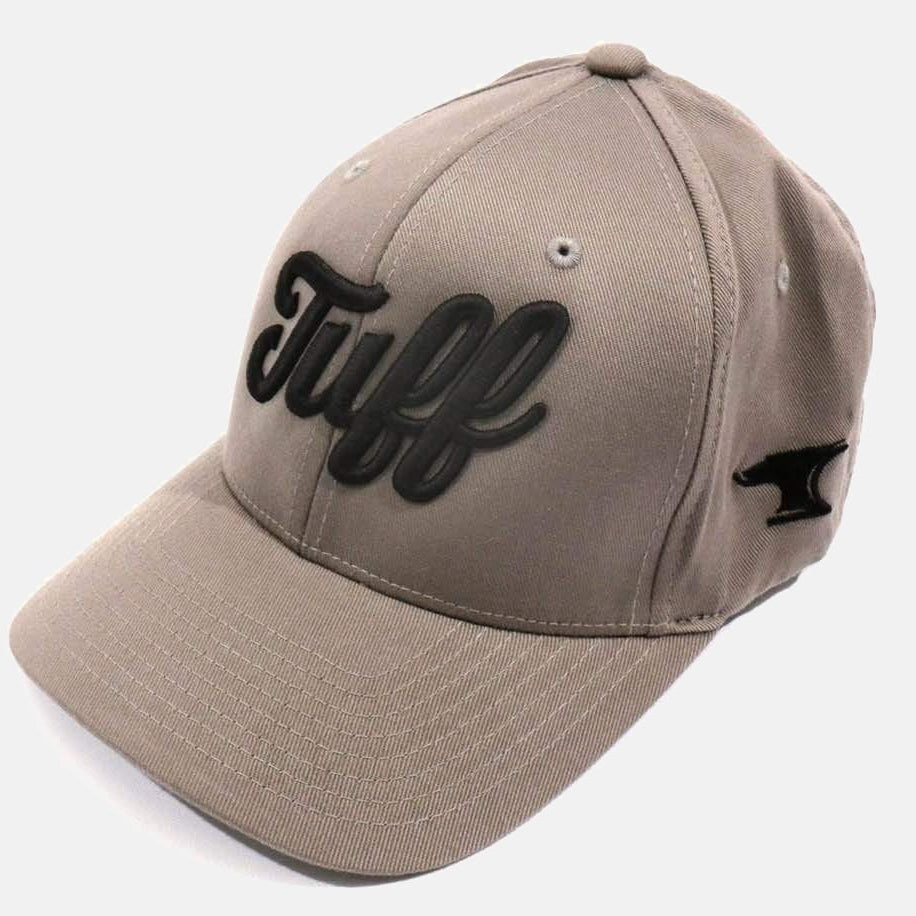 TUFF Script Gray Flexfit Hat TuffWraps.com