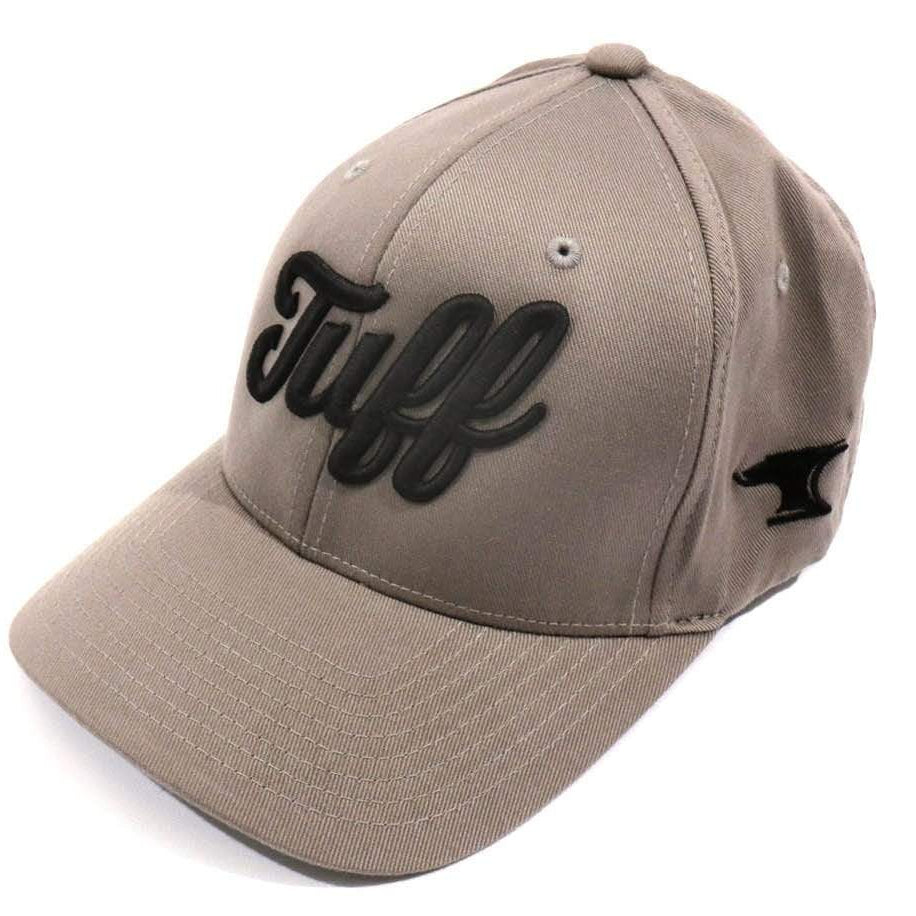 TUFF Script Gray Flexfit Hat S/M (6 3/4"-7 1/4") / Dark Gray TuffWraps.com