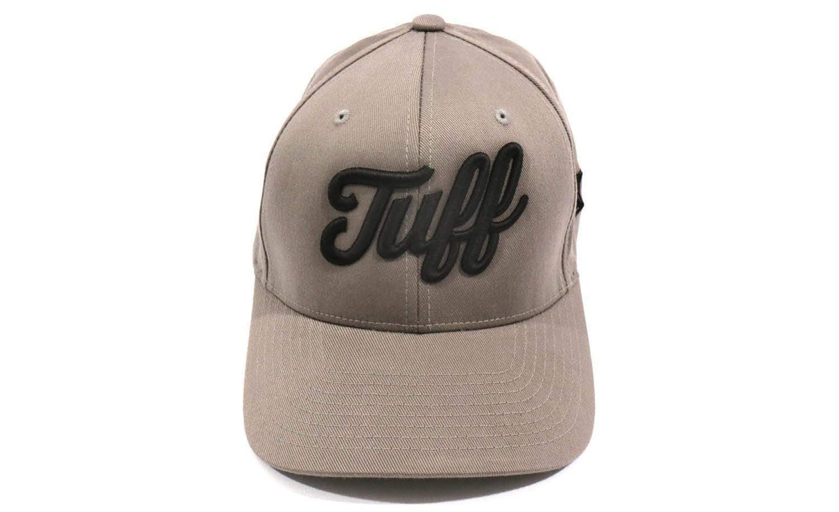 TUFF Script Gray Flexfit Hat S/M (6 3/4&quot;-7 1/4&quot;) / Dark Gray TuffWraps.com