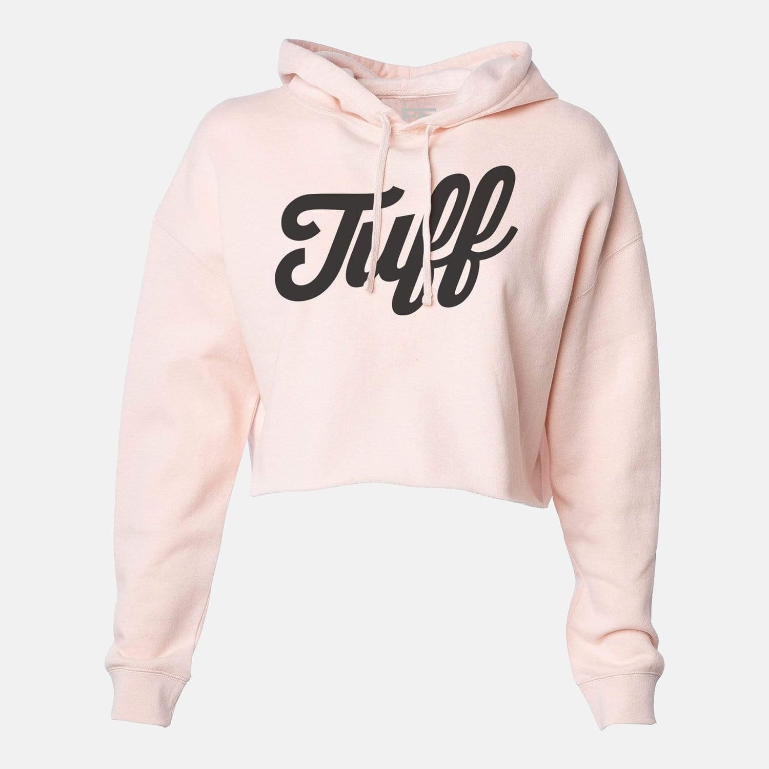 TUFF Script Hooded Cropped Fleece Peach / XS TuffWraps.com