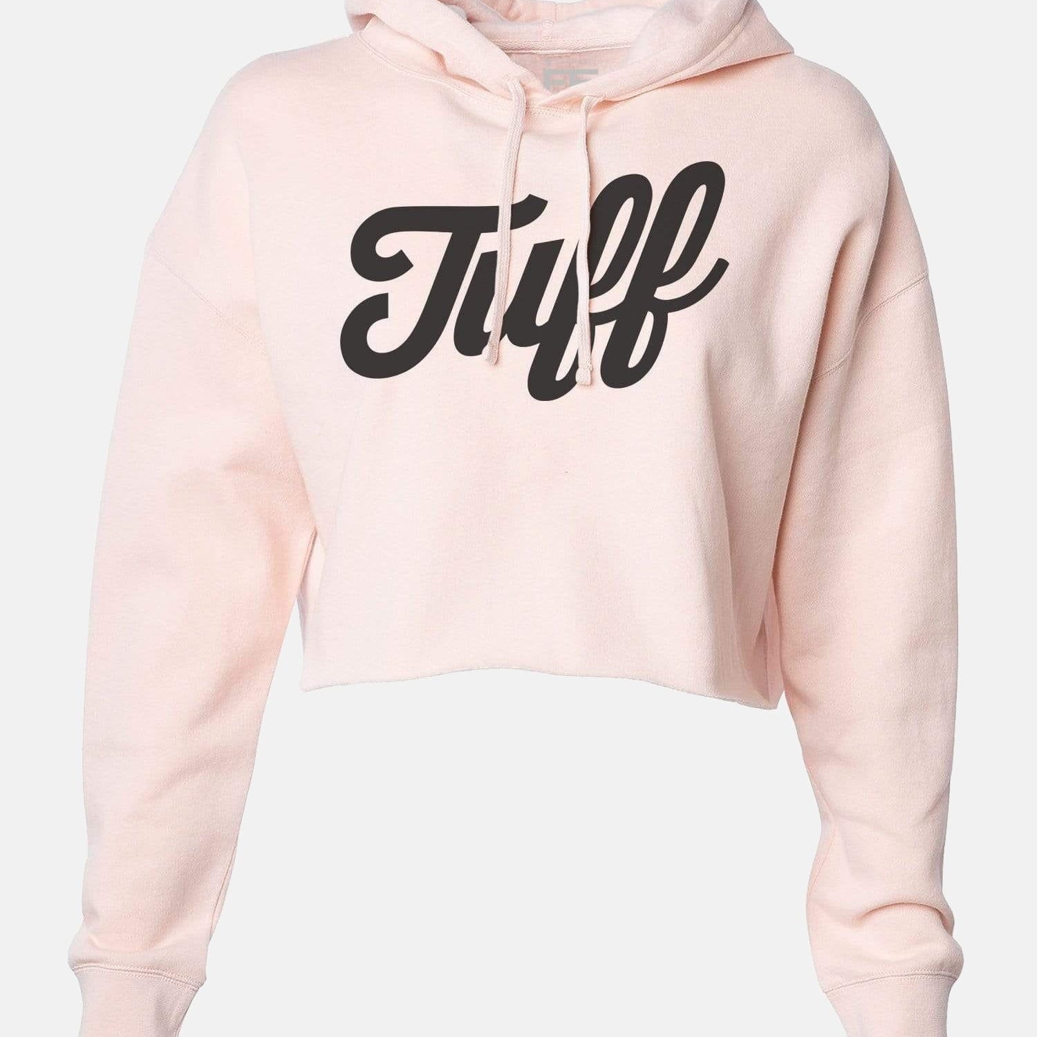 TUFF Script Hooded Cropped Fleece Peach / XS TuffWraps.com