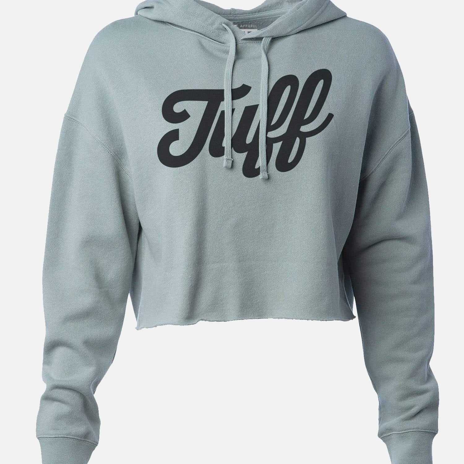 TUFF Script Hooded Cropped Fleece Sage Green / XS TuffWraps.com