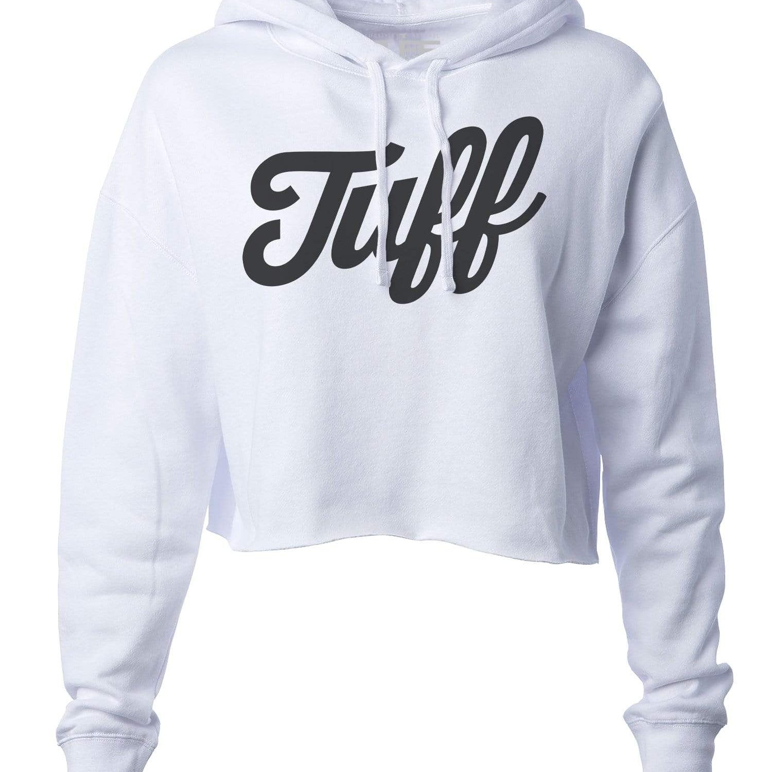 TUFF Script Hooded Cropped Fleece XS / White TuffWraps.com