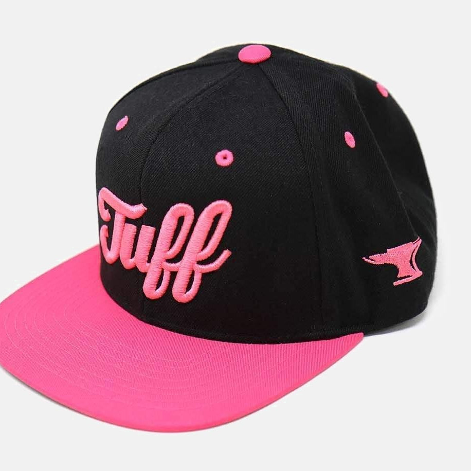 TUFF Script Pink v2 Snapback Hat TuffWraps.com