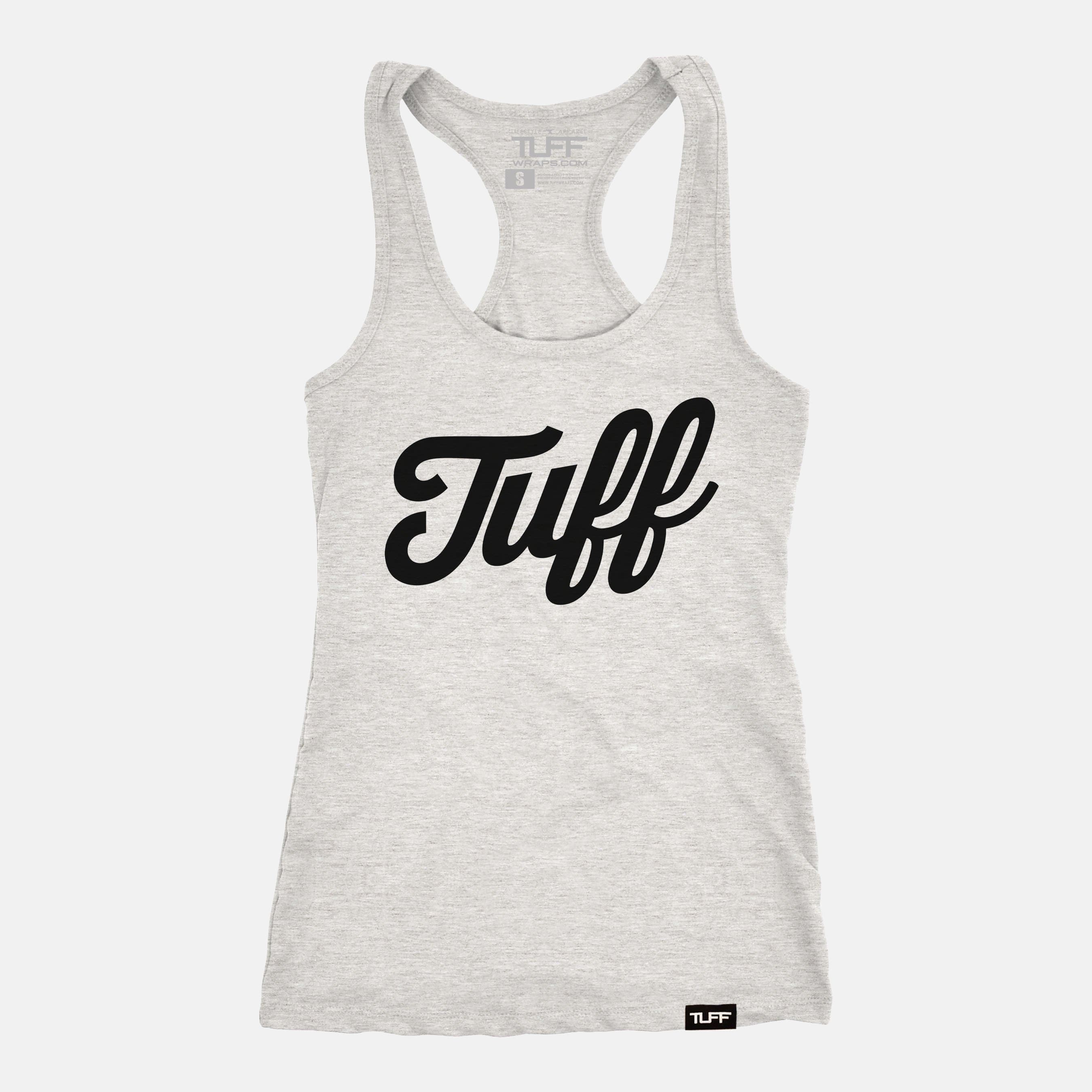 TUFF Script Racerback Tank Heather Gray / XS TuffWraps.com