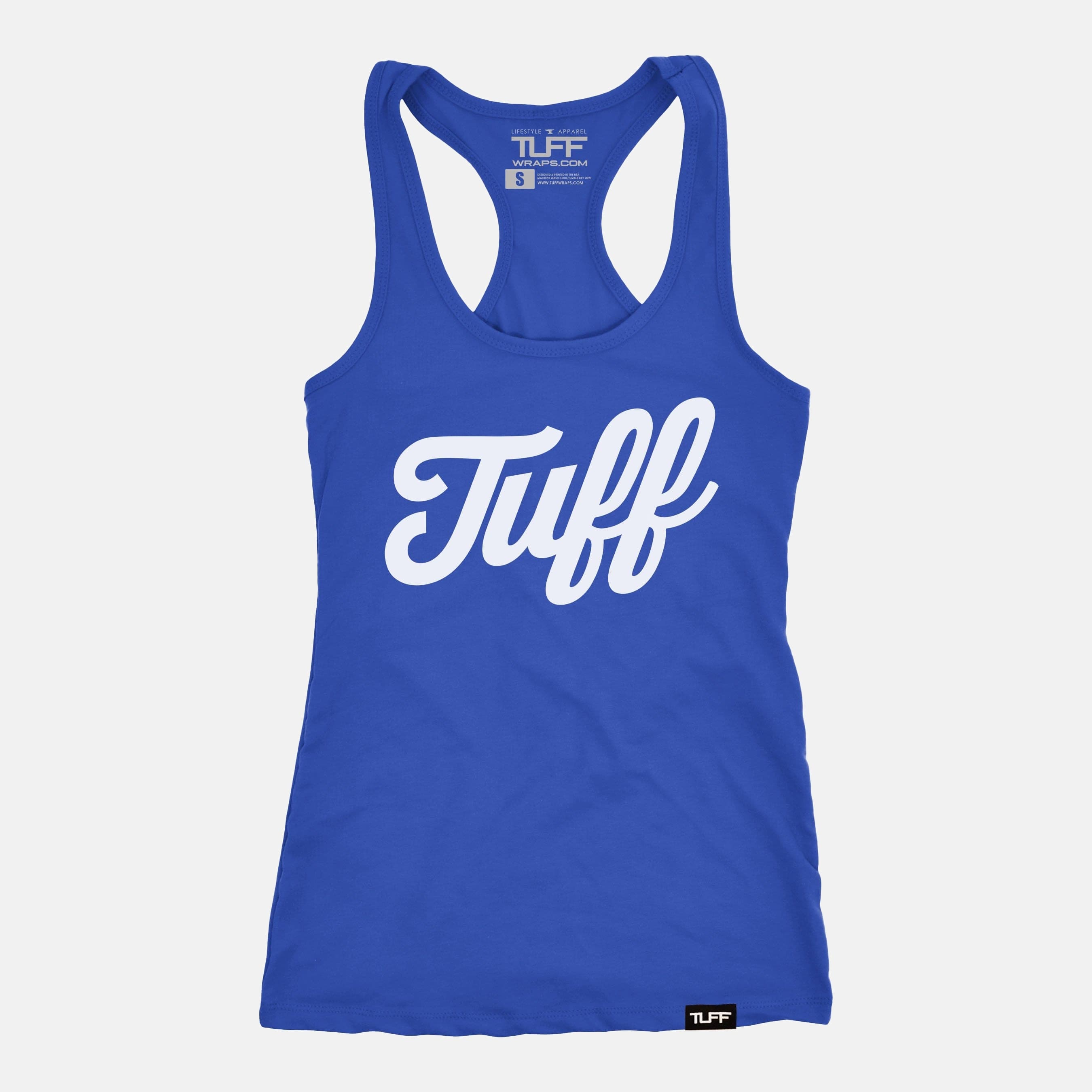 TUFF Script Racerback Tank Royal Blue / XS TuffWraps.com