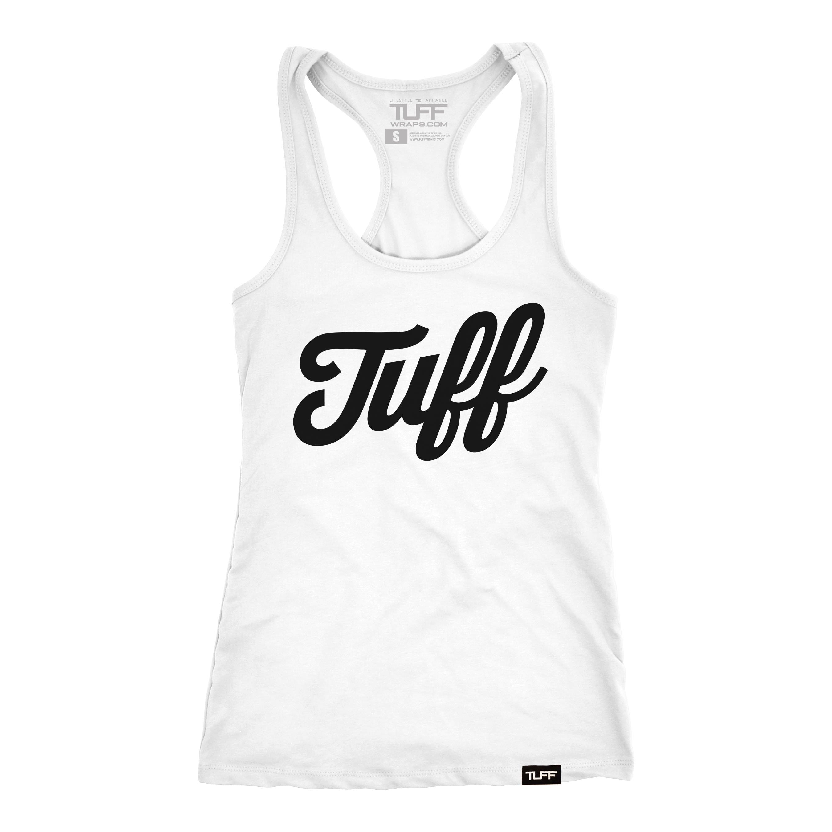 TUFF Script Racerback Tank XS / White TuffWraps.com