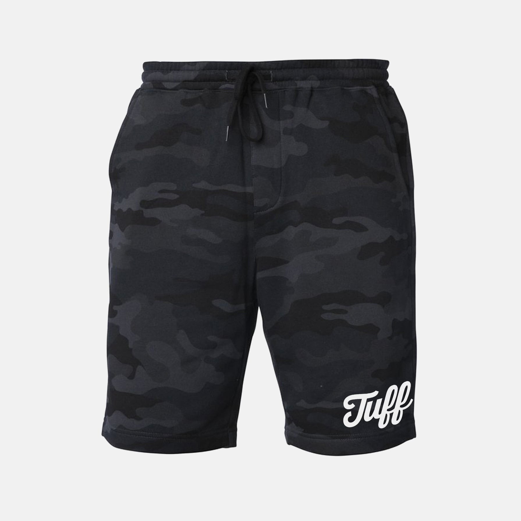 TUFF Script Tapered Fleece Shorts Black Camo / XS TuffWraps.com