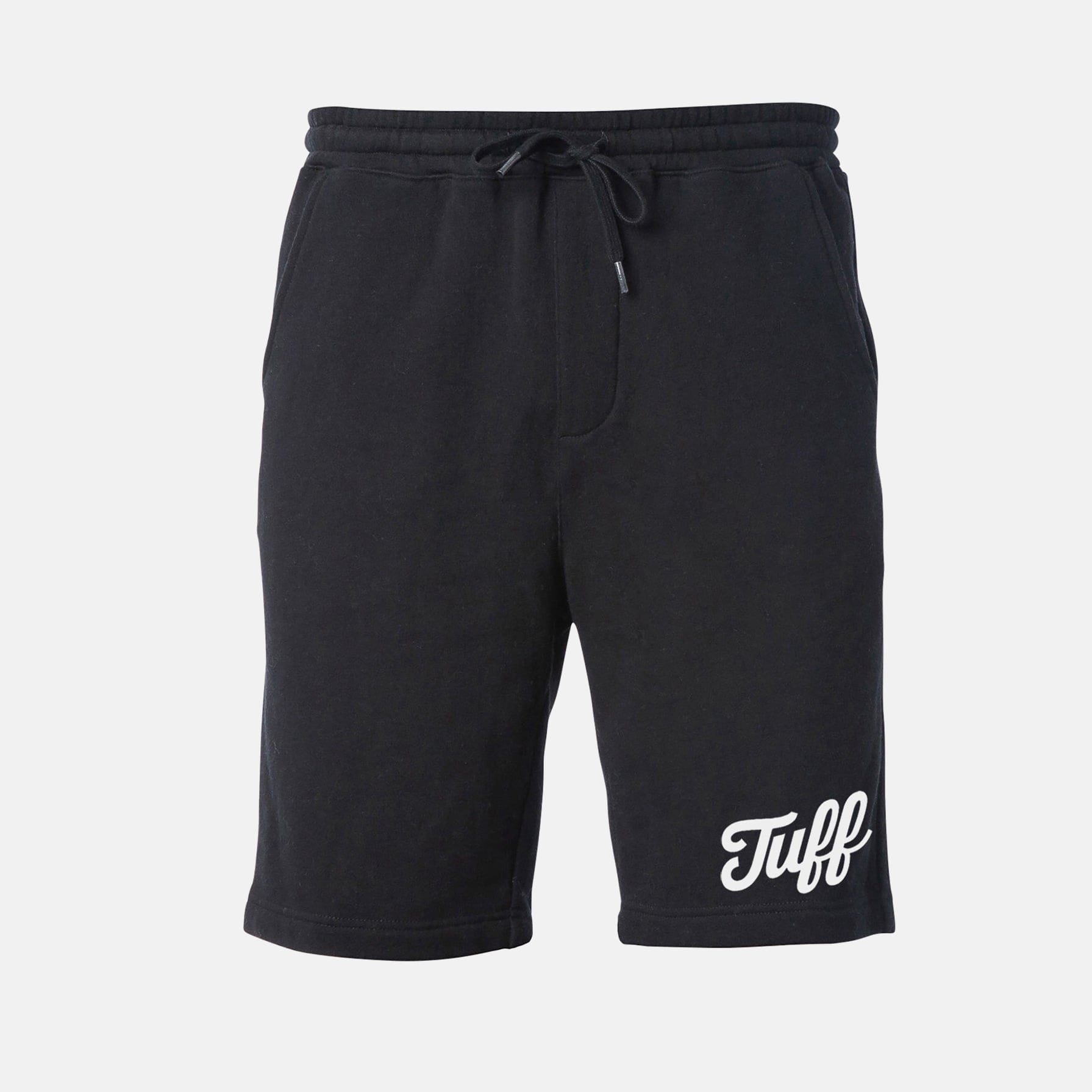 TUFF Script Tapered Fleece Shorts Black / XS TuffWraps.com