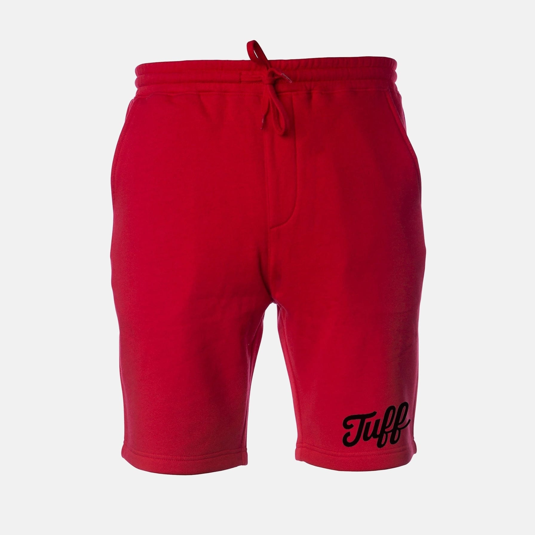 TUFF Script Tapered Fleece Shorts Red / XS TuffWraps.com