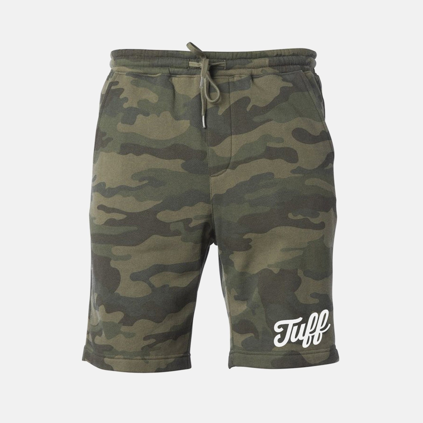 TUFF Script Tapered Fleece Shorts Woodland Camo / XS TuffWraps.com