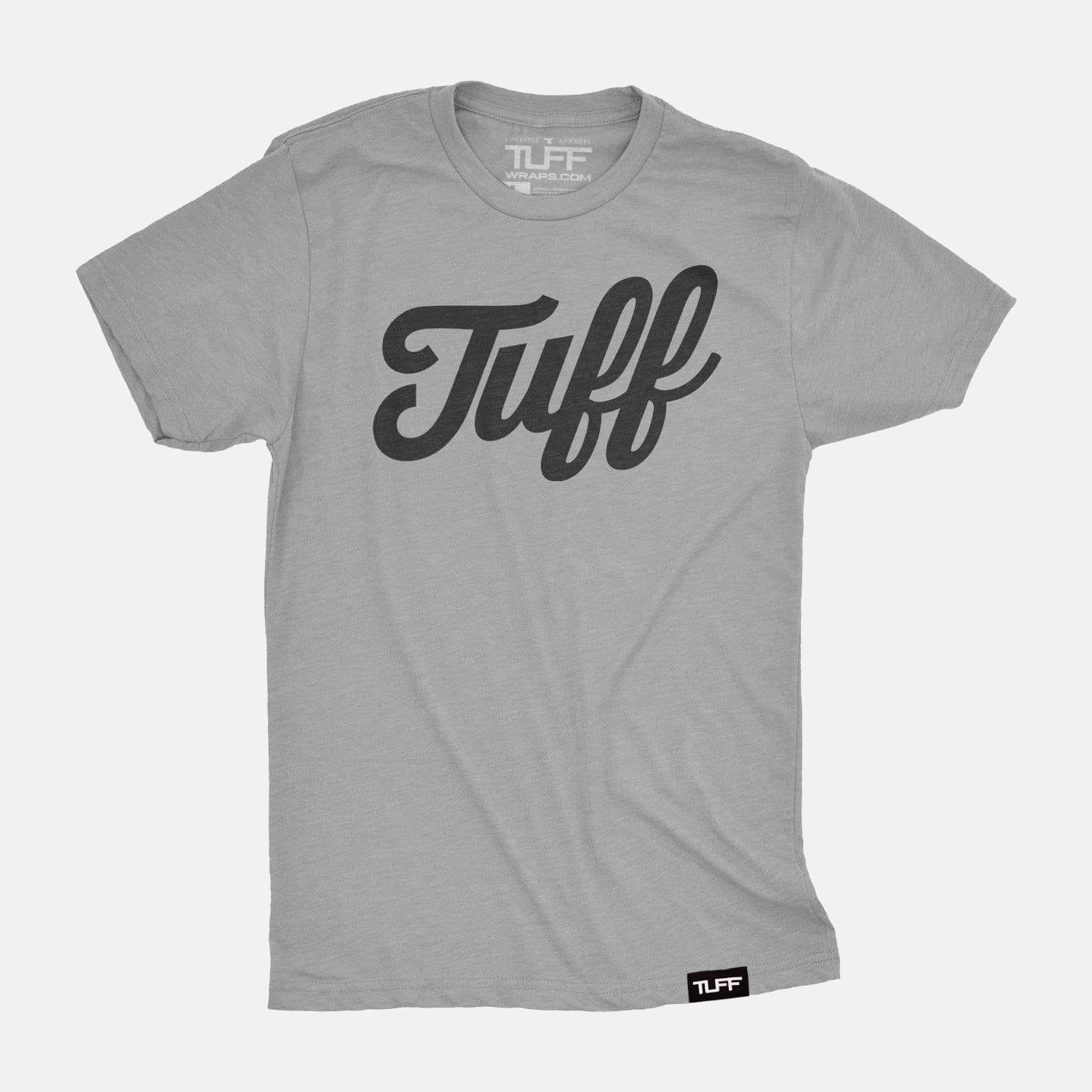 TUFF Script Tee Heather Gray / S TuffWraps.com