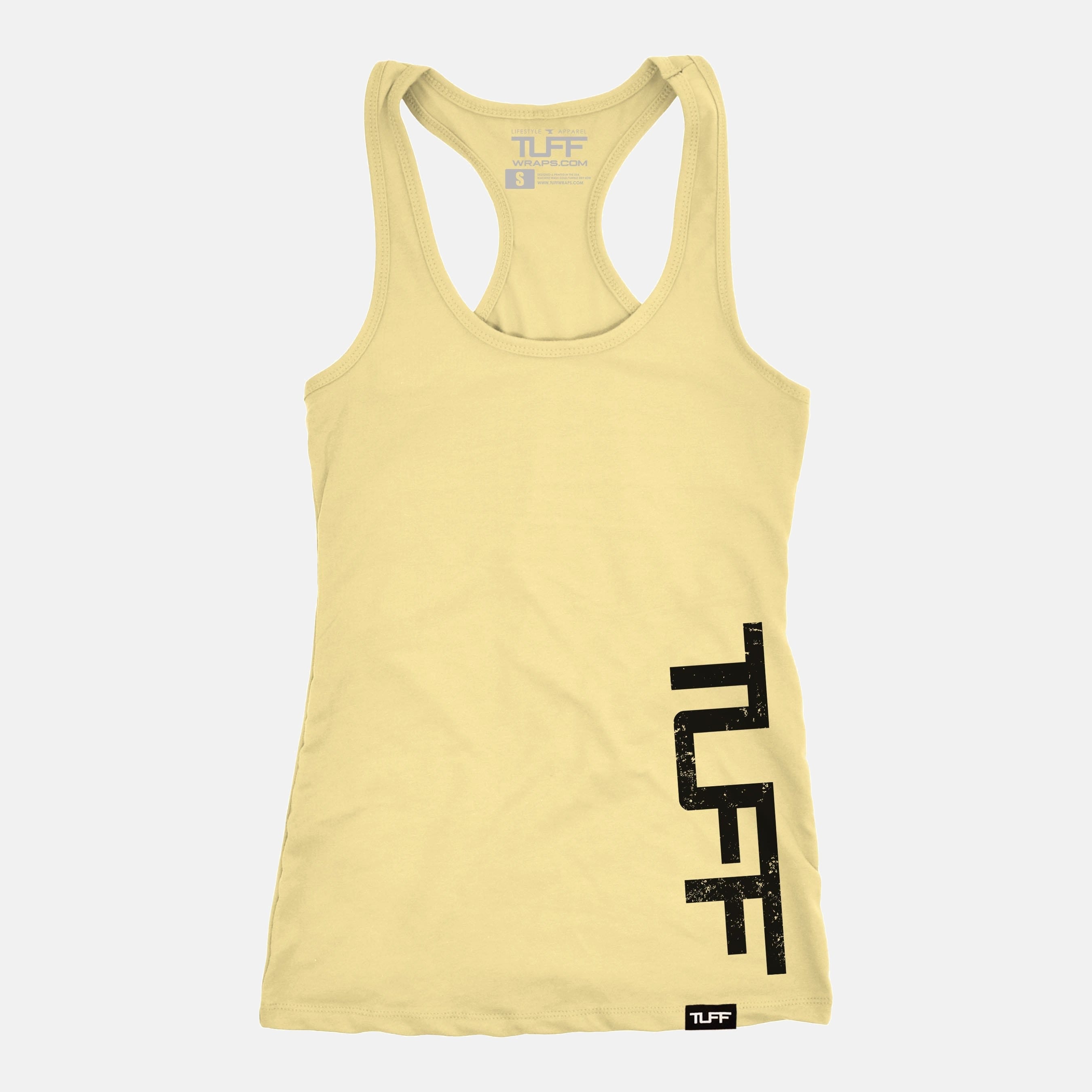 TUFF Side Racerback Tank Banana Cream / XS TuffWraps.com