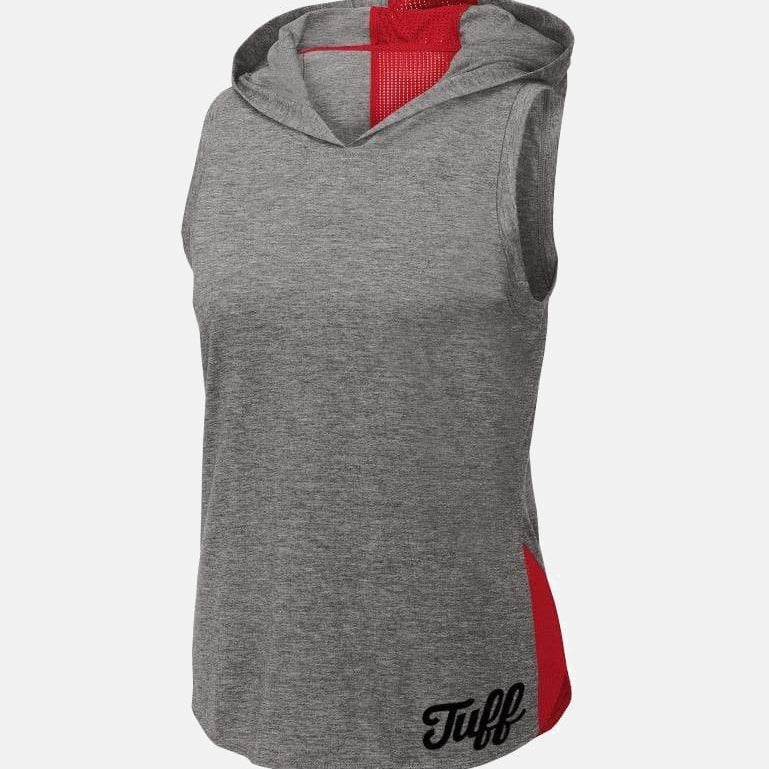 TUFF Small Script Women's Mesh Hoodie Tank TuffWraps.com