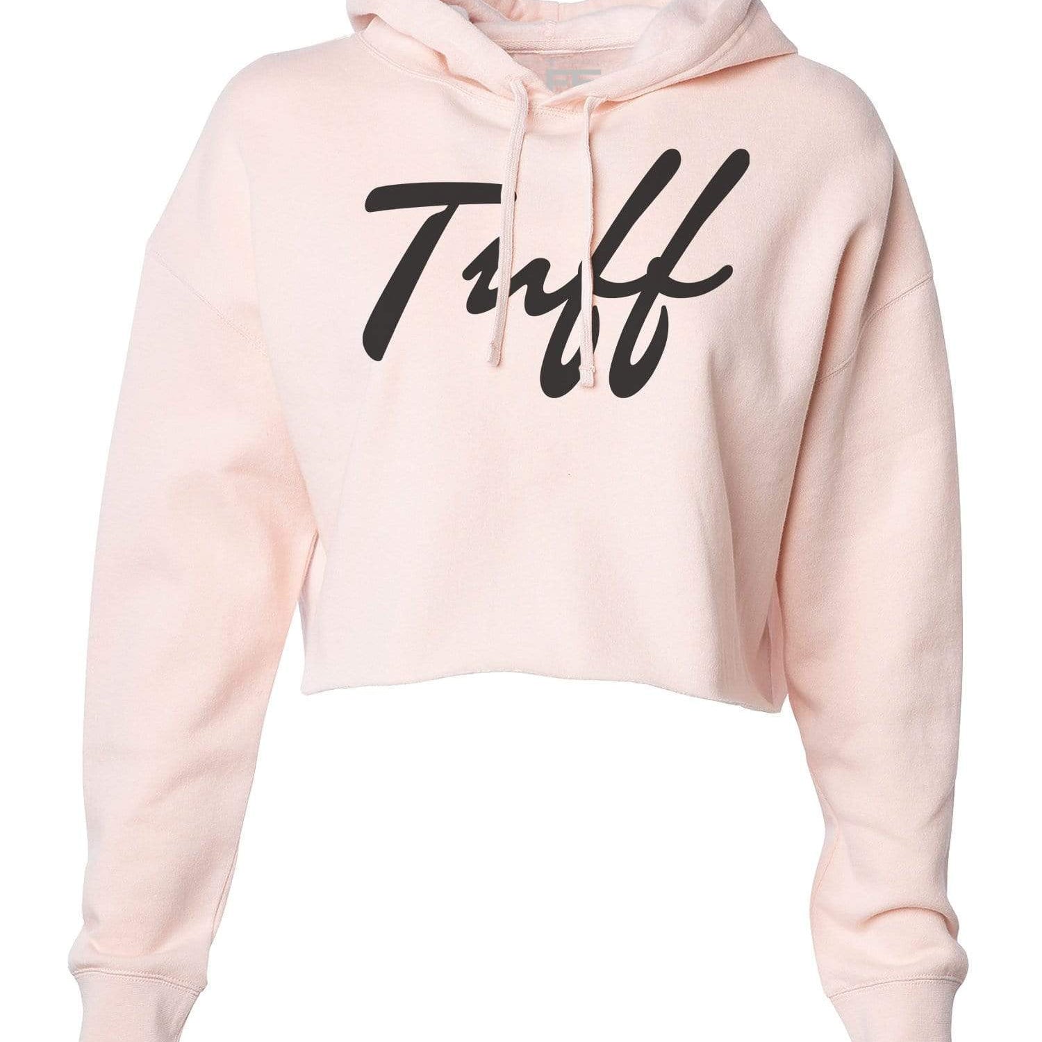 TUFF Thin Script Hooded Cropped Fleece S / Peach TuffWraps.com
