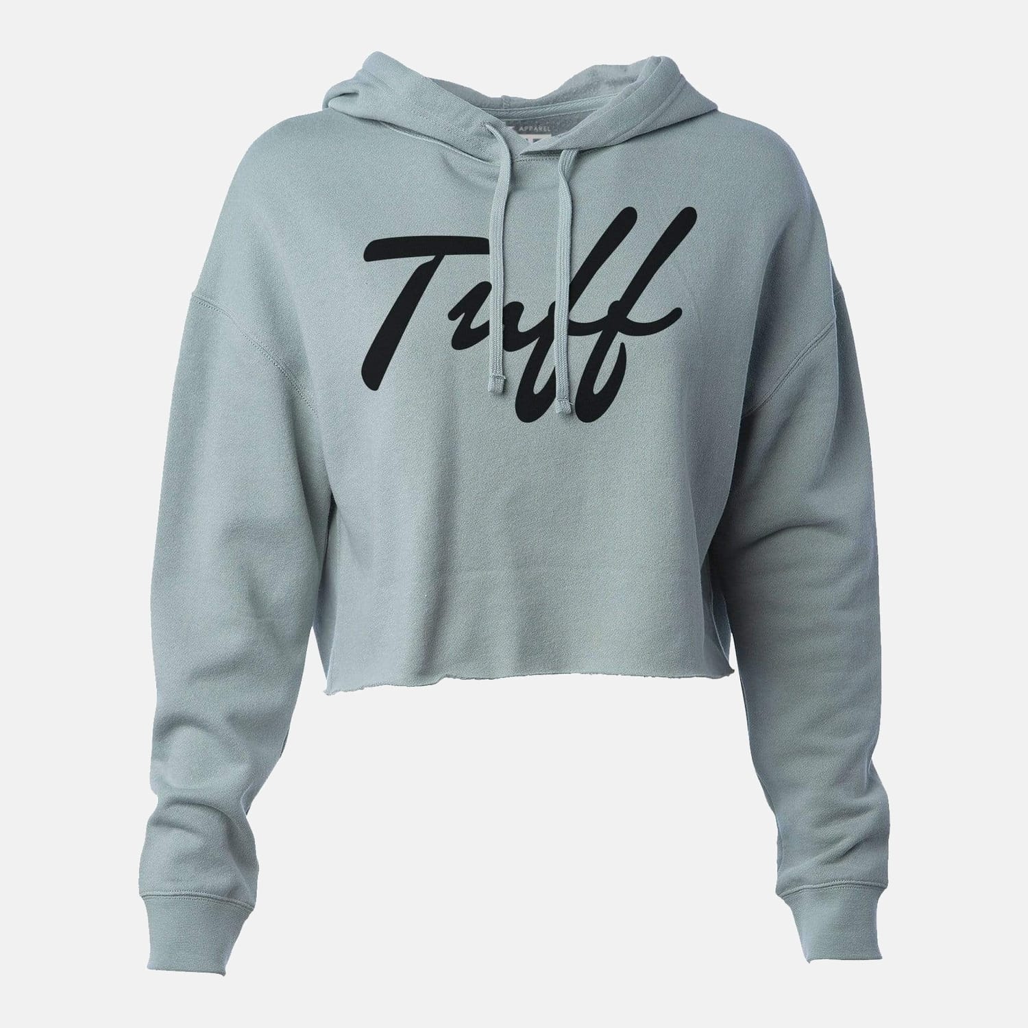 TUFF Thin Script Hooded Cropped Fleece Sage Green / XS TuffWraps.com