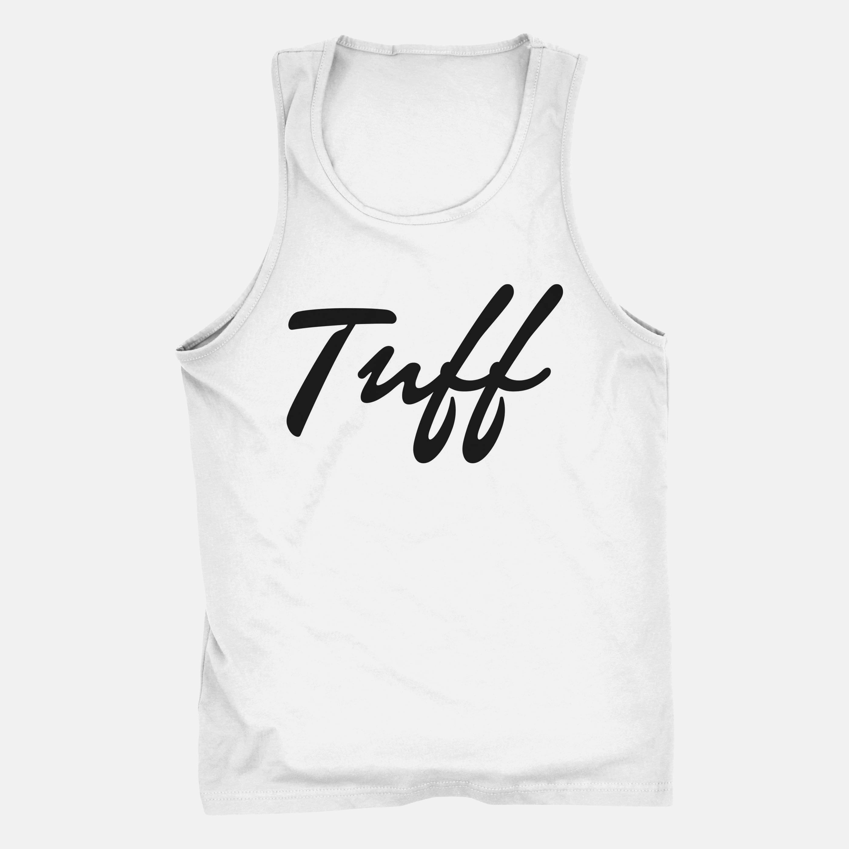 TUFF Thin Script Tank White / S TuffWraps.com