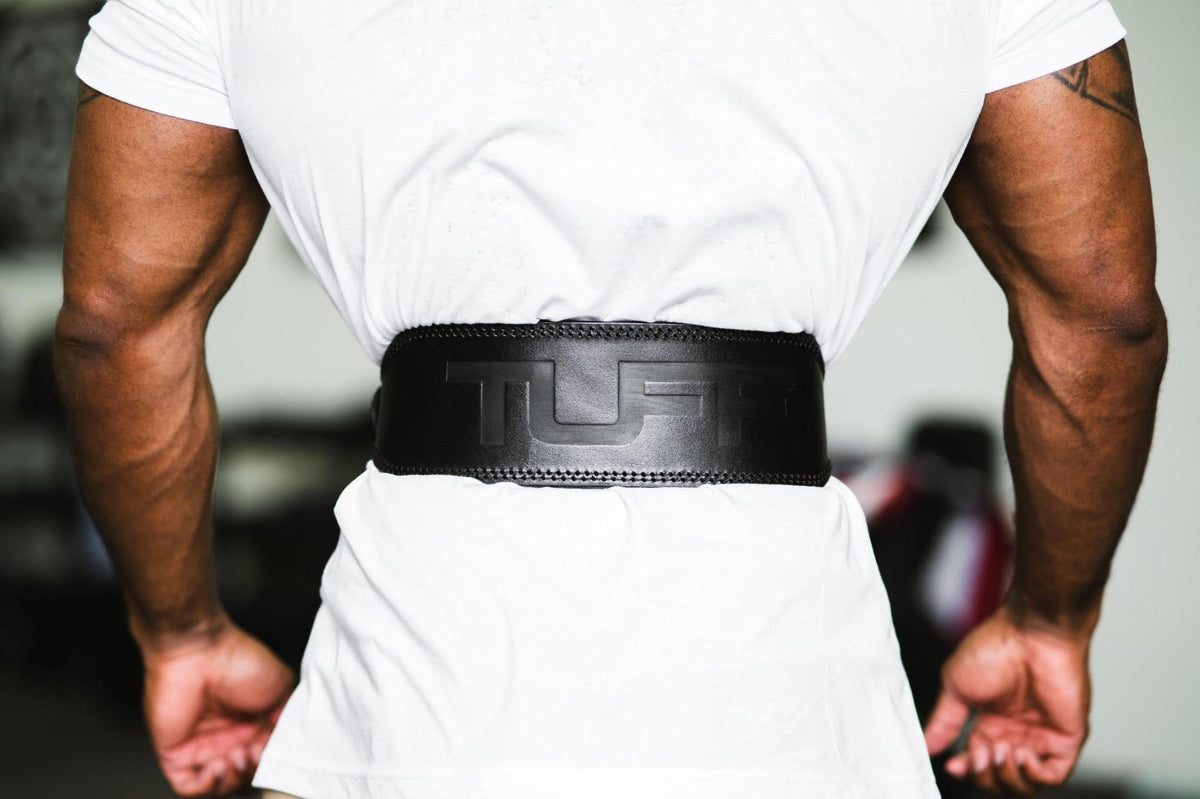 TUFF Weightlifting Belt | 7mm Leather Back Support TuffWraps.com
