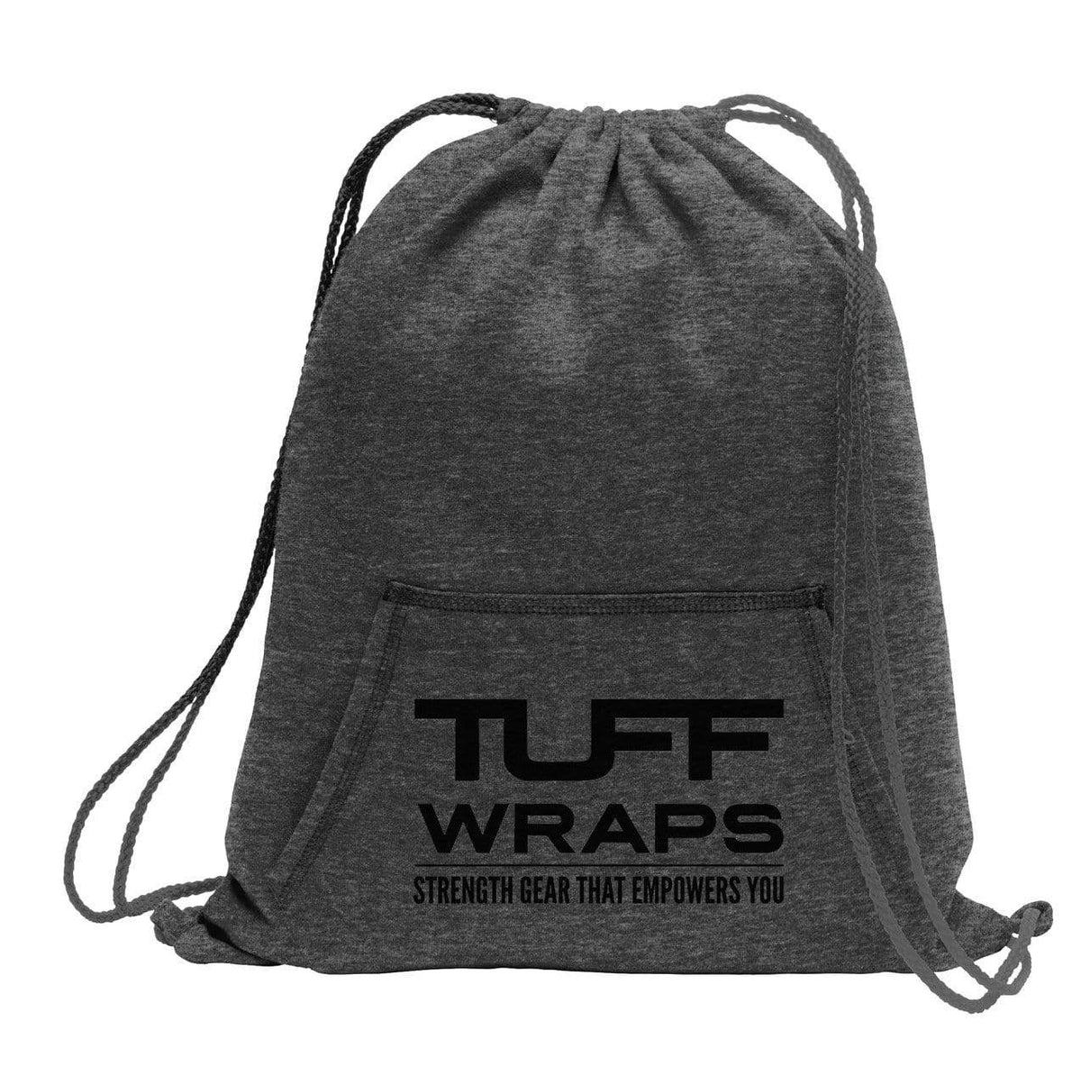 TUFFWRAPS Fleece Cinch Bag Heather Gray TuffWraps.com