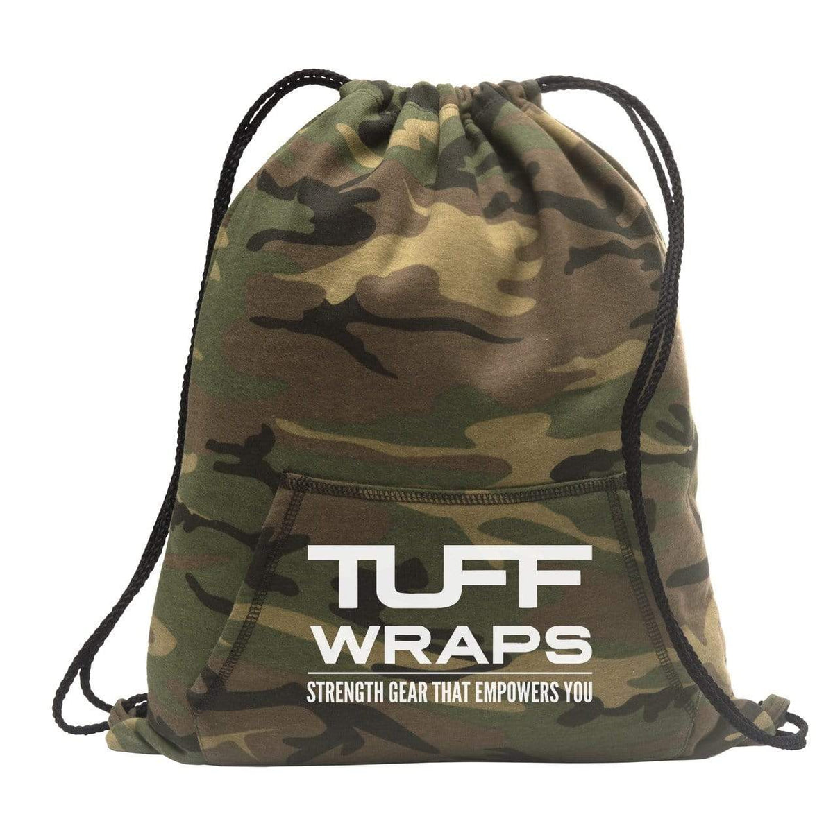 TUFFWRAPS Fleece Cinch Bag Woodland Camo TuffWraps.com