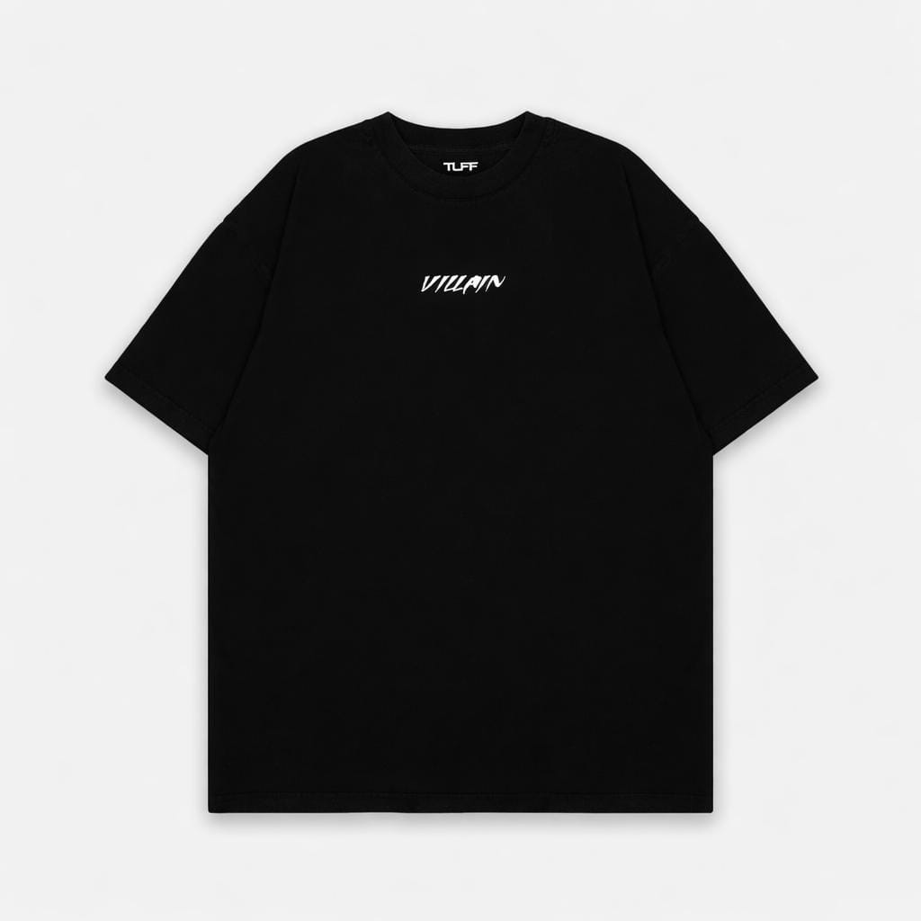 Villain Oversize Essential Tee Solid Black / S TuffWraps.com
