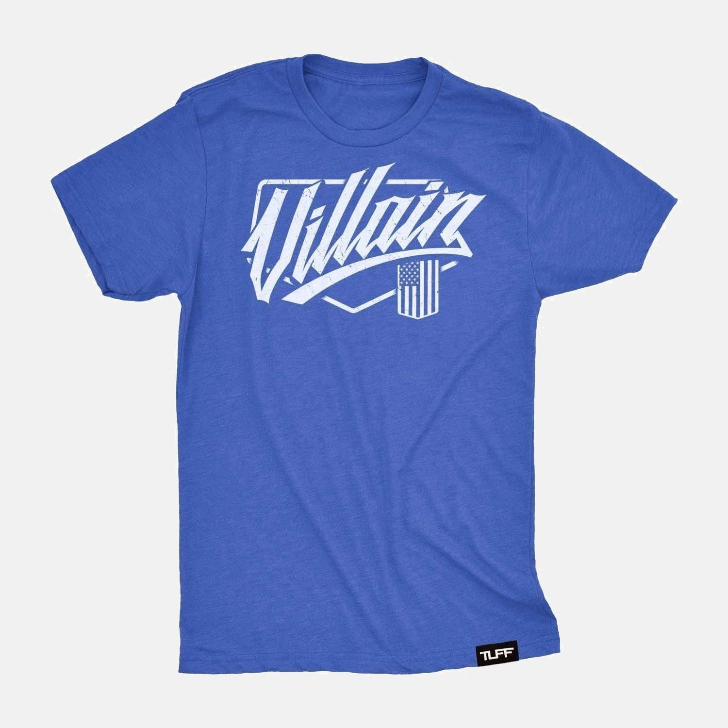 Villain Script Tee Vintage Blue / S TuffWraps.com