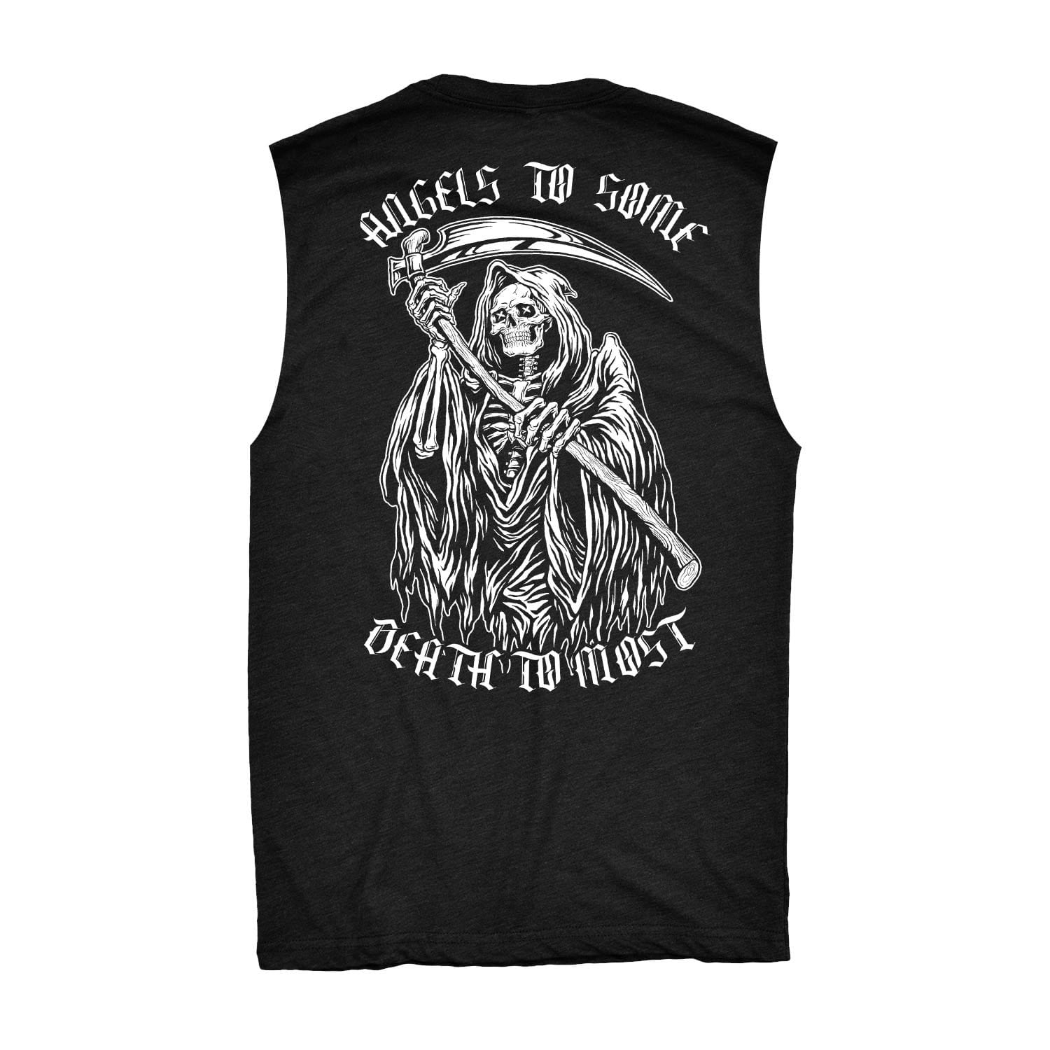 Angels to Some, Death to Most Raw Edge Muscle Tank Black / S TuffWraps.com