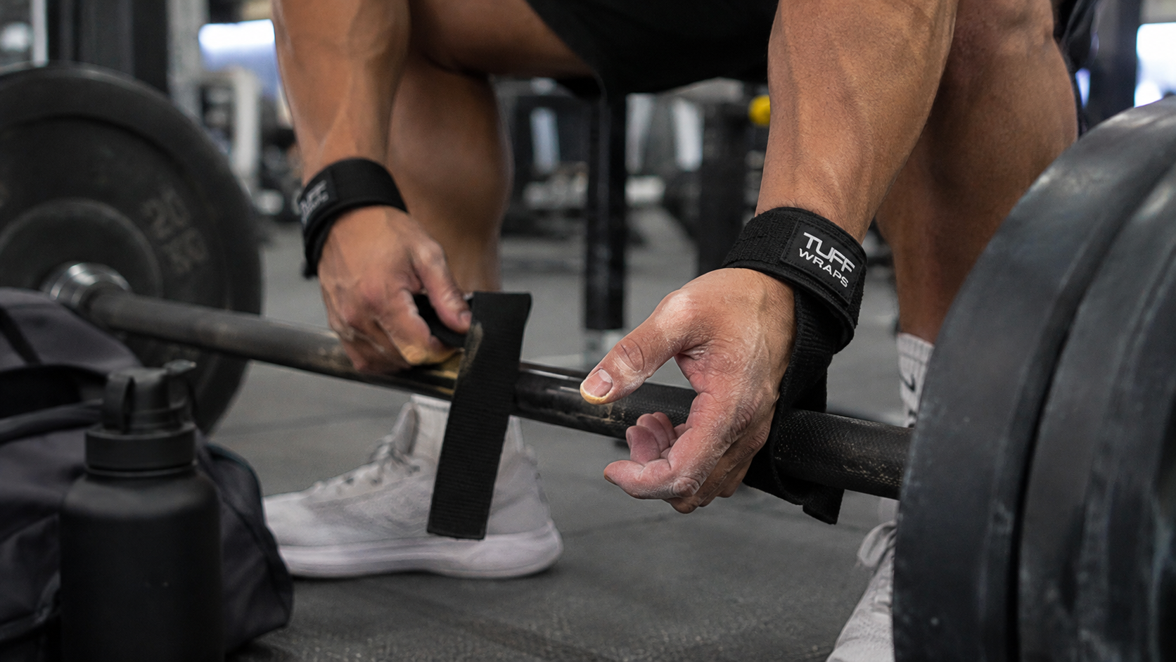Calluses from lifting beside a barbell and TuffWraps lifting straps